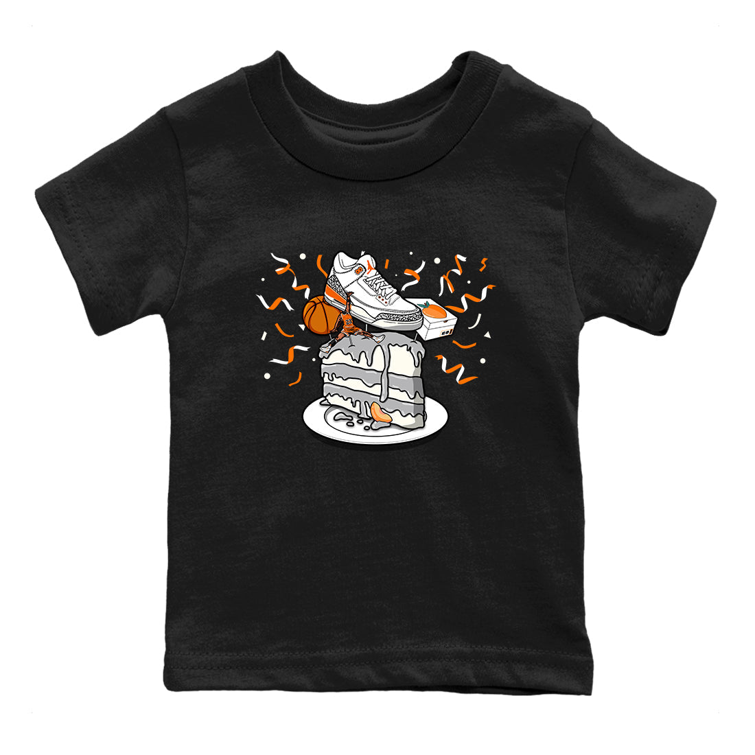 3s Georgia Peach shirt to match jordans Sneaker Topper sneaker tees Air Jordan 3 Georgia Peach Drip Gear Zone baby toddler Black 2 cotton Shirt
