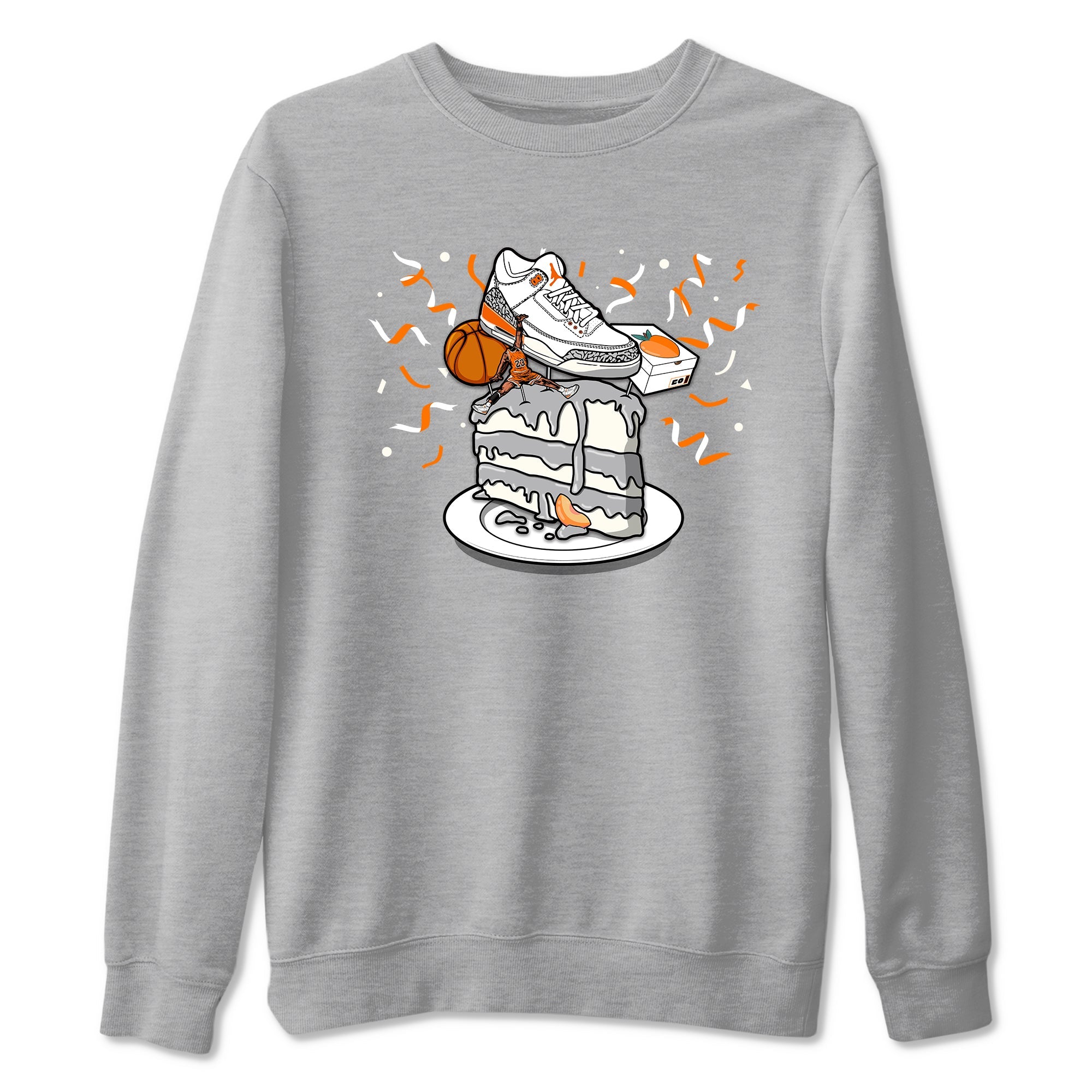 3s Georgia Peach shirt to match jordans Sneaker Topper sneaker tees Air Jordan 3 Georgia Peach Drip Gear Zone unisex cotton Heather Grey 2 crew neck shirt