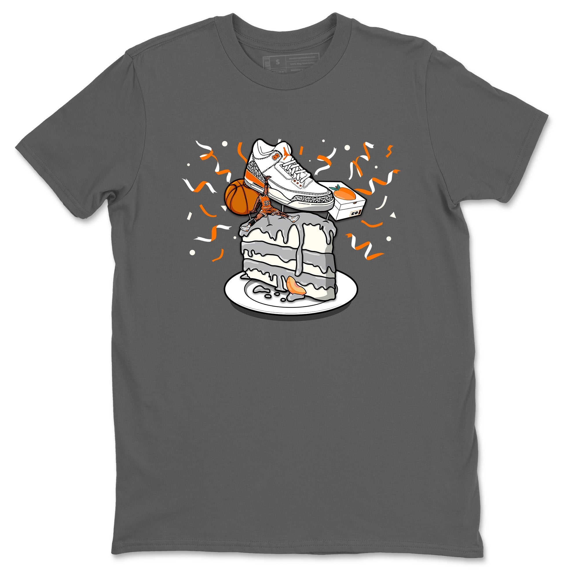 3s Georgia Peach shirt to match jordans Sneaker Topper sneaker tees Air Jordan 3 Georgia Peach Drip Gear Zone unisex cotton Cool Grey 2 crew neck shirt