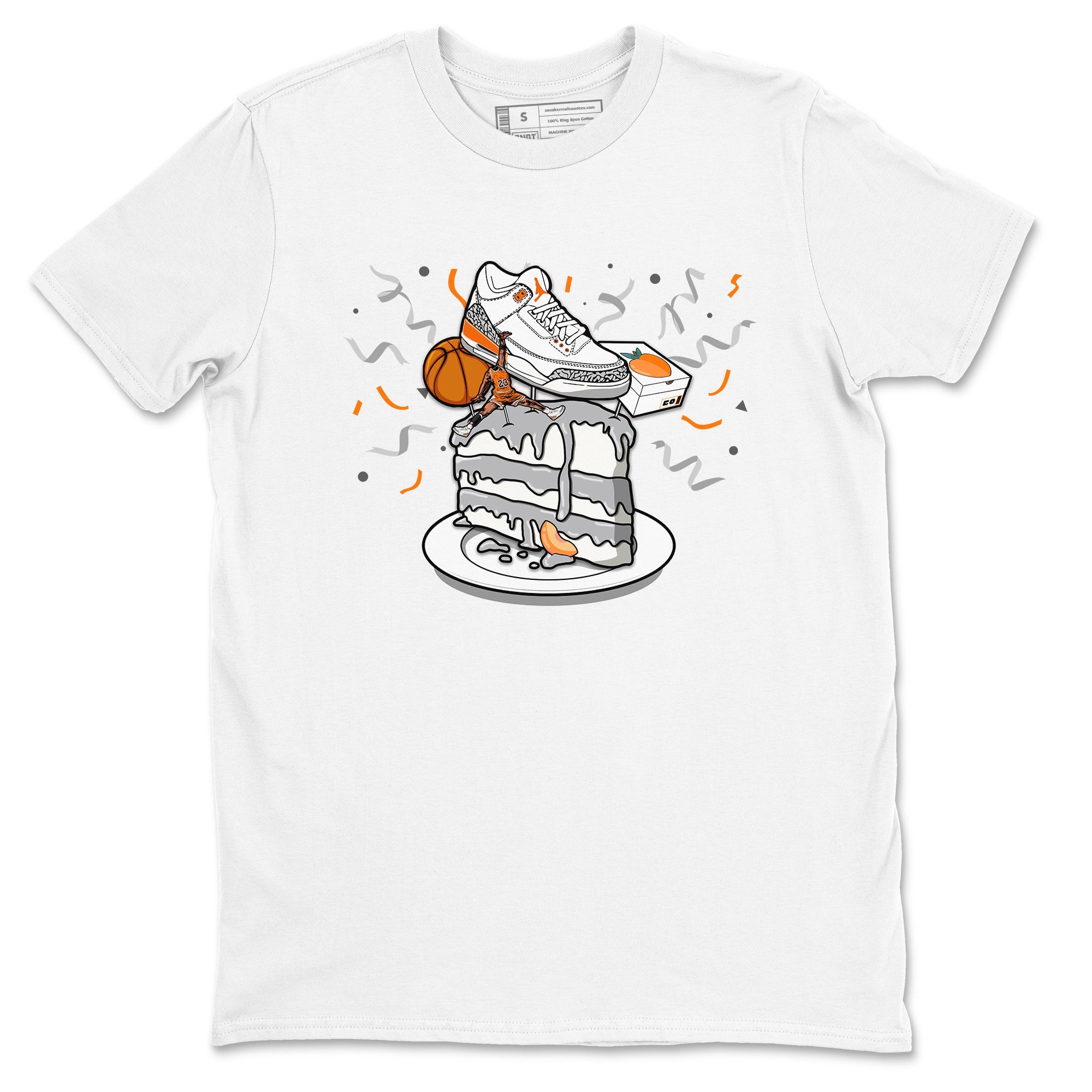 3s Georgia Peach shirt to match jordans Sneaker Topper sneaker tees Air Jordan 3 Georgia Peach Drip Gear Zone unisex cotton White 2 crew neck shirt