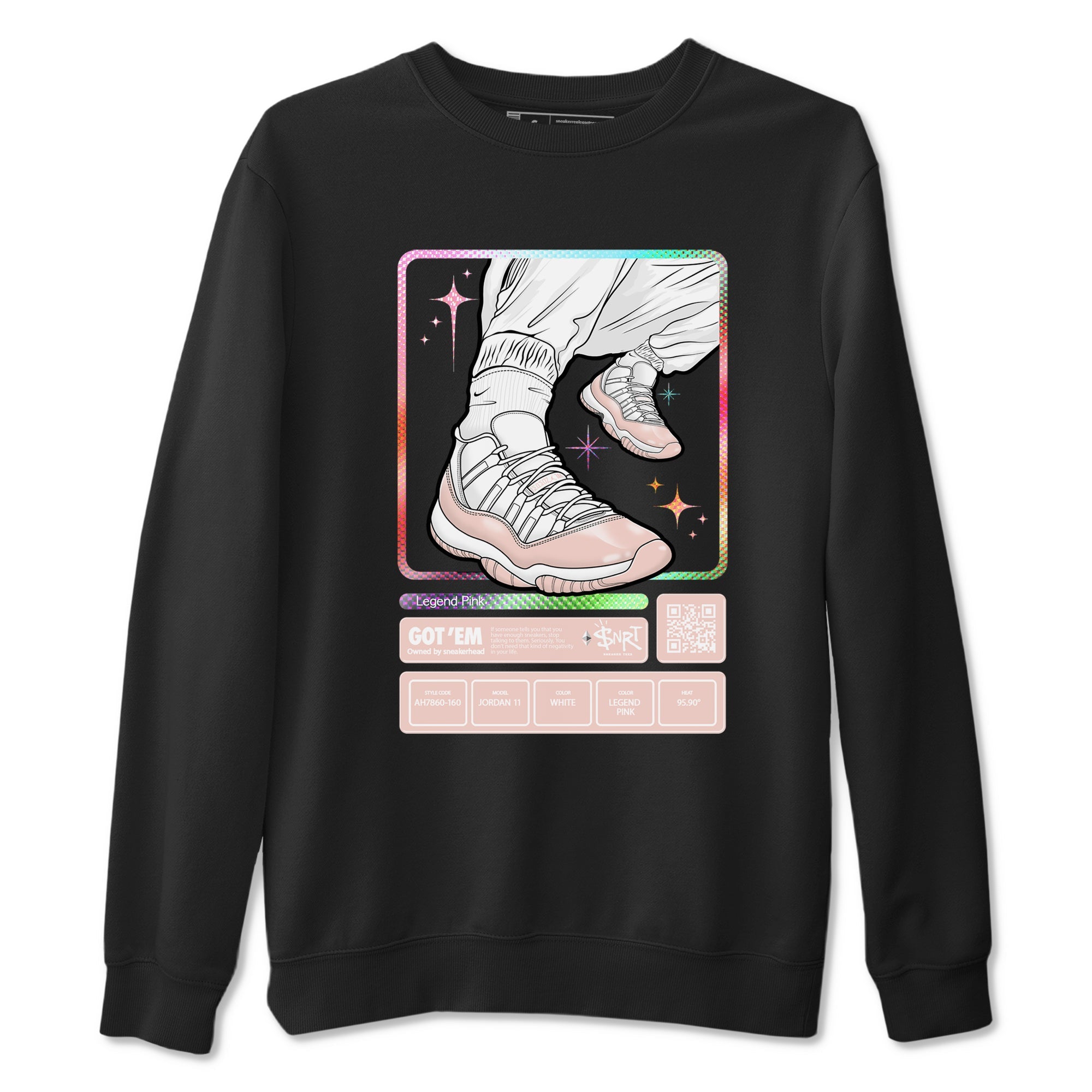 Air Jordan 11 Low Legend Pink shirts to match jordans Sneaker Trading Card sneaker match tees 11s Legend Pink Drip Gear Zone streetwear brand Black 2 unisex cotton tee