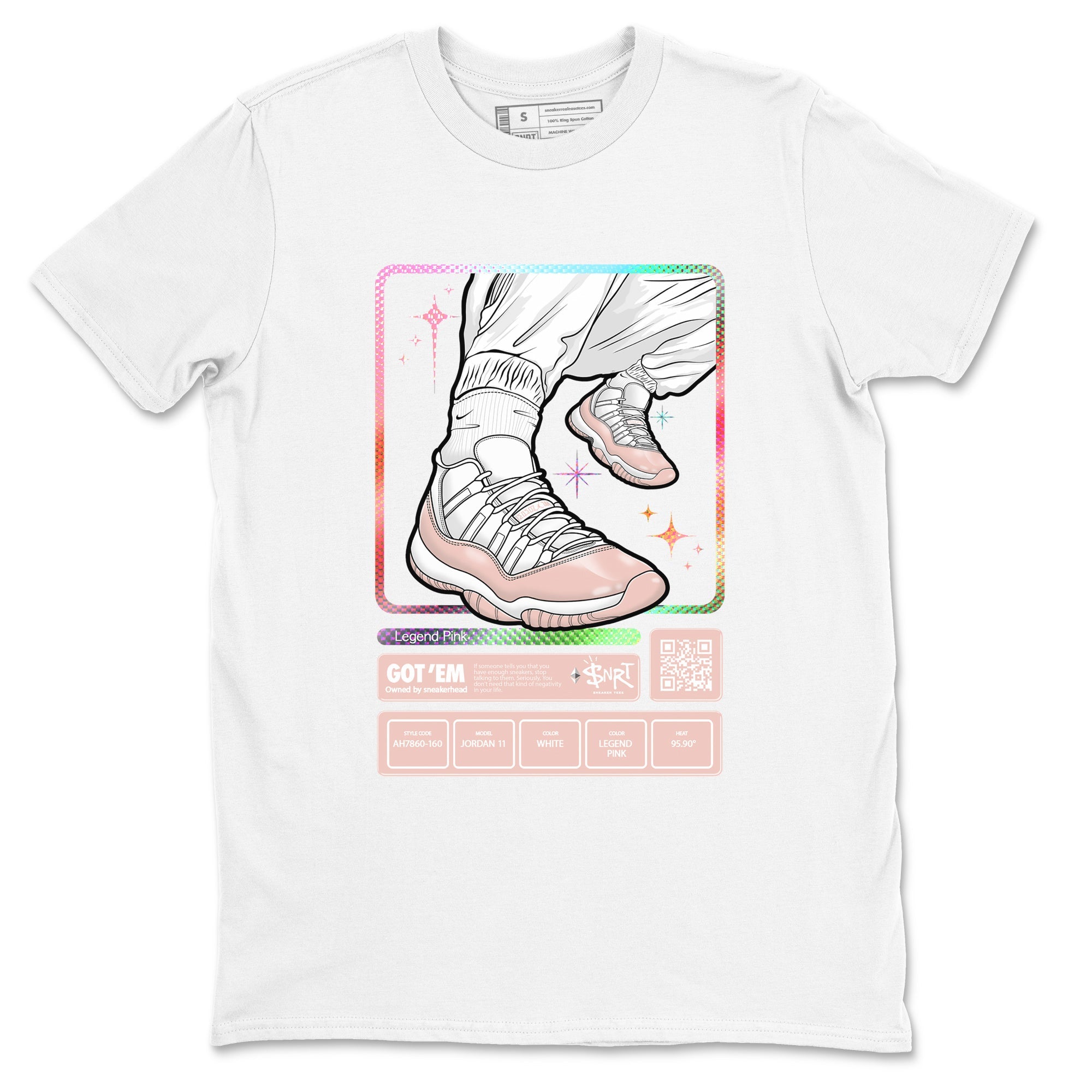 Air Jordan 11 Low Legend Pink shirts to match jordans Sneaker Trading Card sneaker match tees 11s Legend Pink Drip Gear Zone streetwear brand White 2 unisex cotton tee