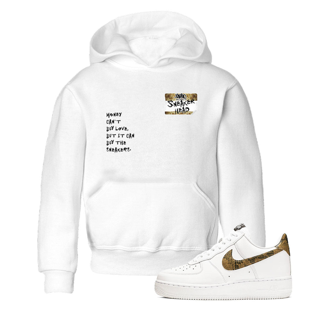 Air Force 1 Ivory Snake shirt to match jordans Sneakerhead Badge sneaker tees Air Force 1 Ivory Snake Drip Gear Zone baby toddler White 1 cotton Shirt