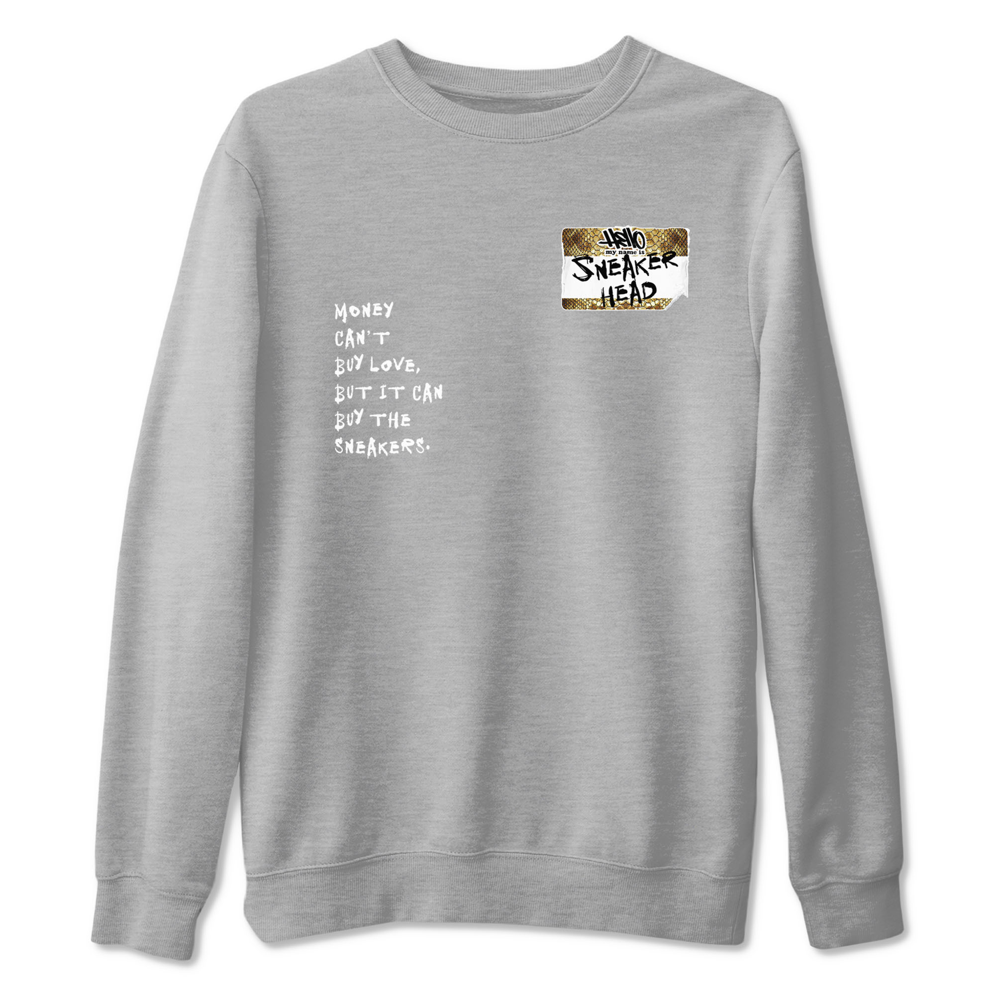 Air Force 1 Ivory Snake shirt to match jordans Sneakerhead Badge sneaker tees Air Force 1 Ivory Snake Drip Gear Zone unisex cotton Heather Grey 2 crew neck shirt