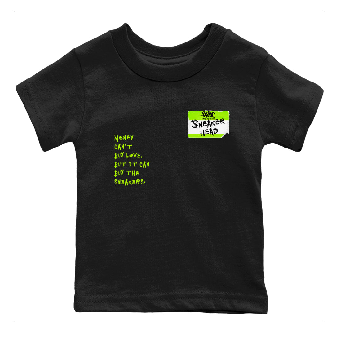 AF1 Volt shirts to match jordans Sneakerhead Badge sneaker match tees Air Force 1 Volt match shoes to clothes Drip Gear Zone Youth Baby Black 2 tee