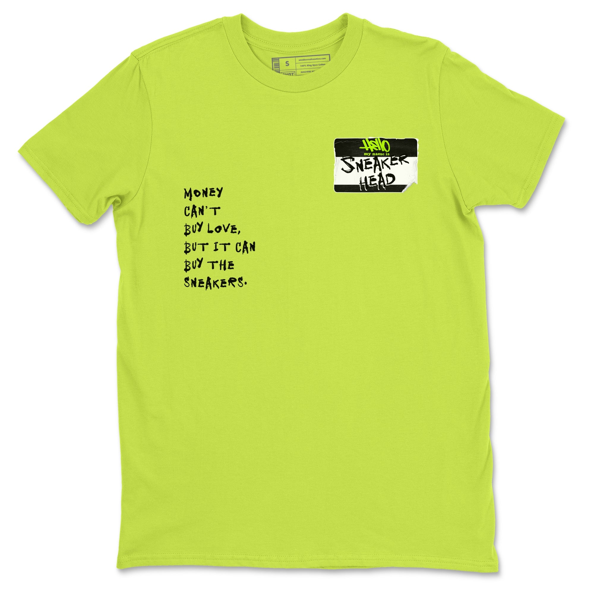 AF1 Volt shirts to match jordans Sneakerhead Badge sneaker match tees Air Force 1 Volt match shoes to clothes Drip Gear Zone unisex cotton Safety Green 2 shirts