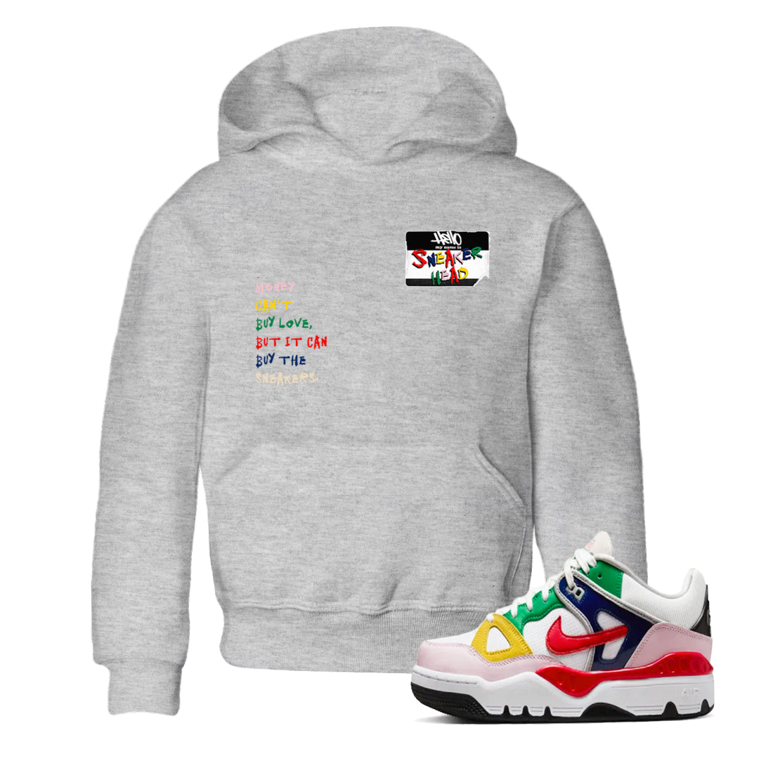 AF 3 Nigo shirtsto match jordans Sneakerhead Badge sneaker match tees Air Force 3 Low x Nigo Blue Void and Tour Yellow match shoes to clothes Drip Gear Zone Youth Baby Heather Grey 1 tee