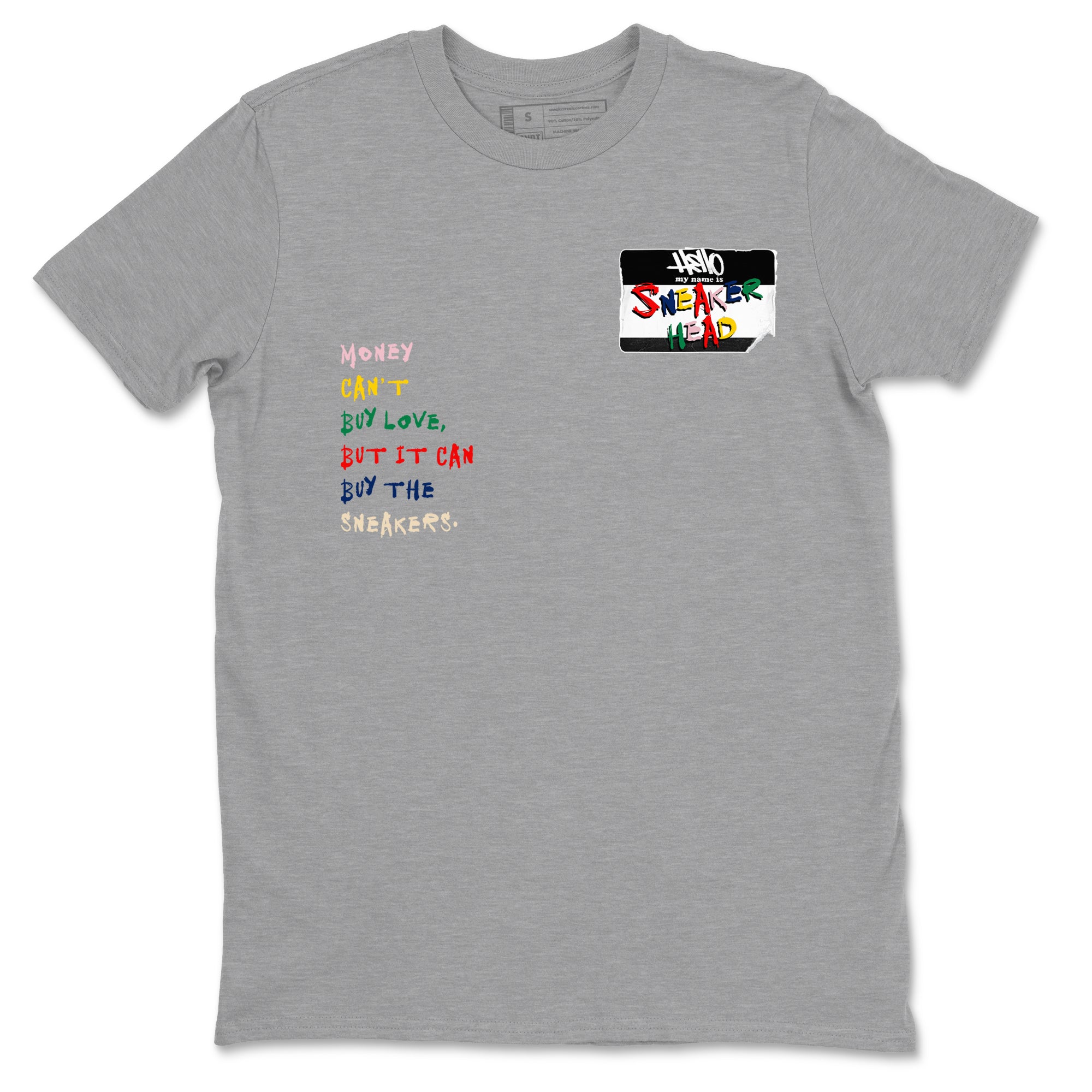 AF 3 Nigo shirtsto match jordans Sneakerhead Badge sneaker match tees Air Force 3 Low x Nigo Blue Void and Tour Yellow match shoes to clothes Drip Gear Zone unisex cotton Heather Grey 2 shirts