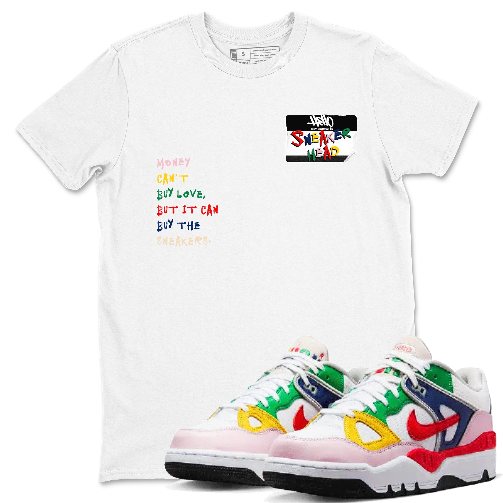 AF 3 Nigo shirtsto match jordans Sneakerhead Badge sneaker match tees Air Force 3 Low x Nigo Blue Void and Tour Yellow match shoes to clothes Drip Gear Zone unisex cotton White 1 shirts