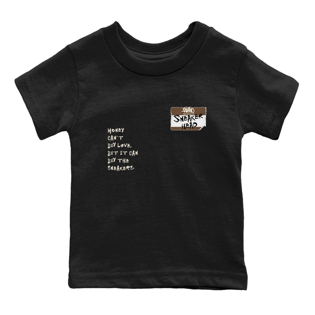 Air Jordan 1 Low Mocha shirts to match jordans Sneakerhead Badge sneaker match tees AJ1 Mocha Drip Gear Zone streetwear brand Baby and Youth Black 2 cotton tee