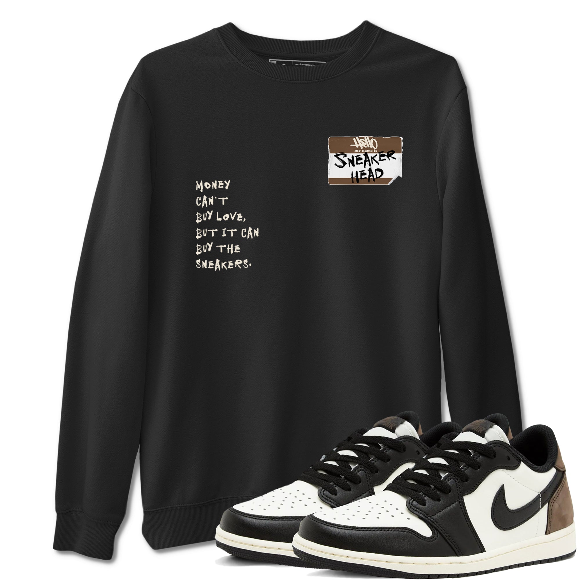 Air Jordan 1 Low Mocha shirts to match jordans Sneakerhead Badge sneaker match tees AJ1 Mocha Drip Gear Zone streetwear brand Black 1 unisex cotton tee