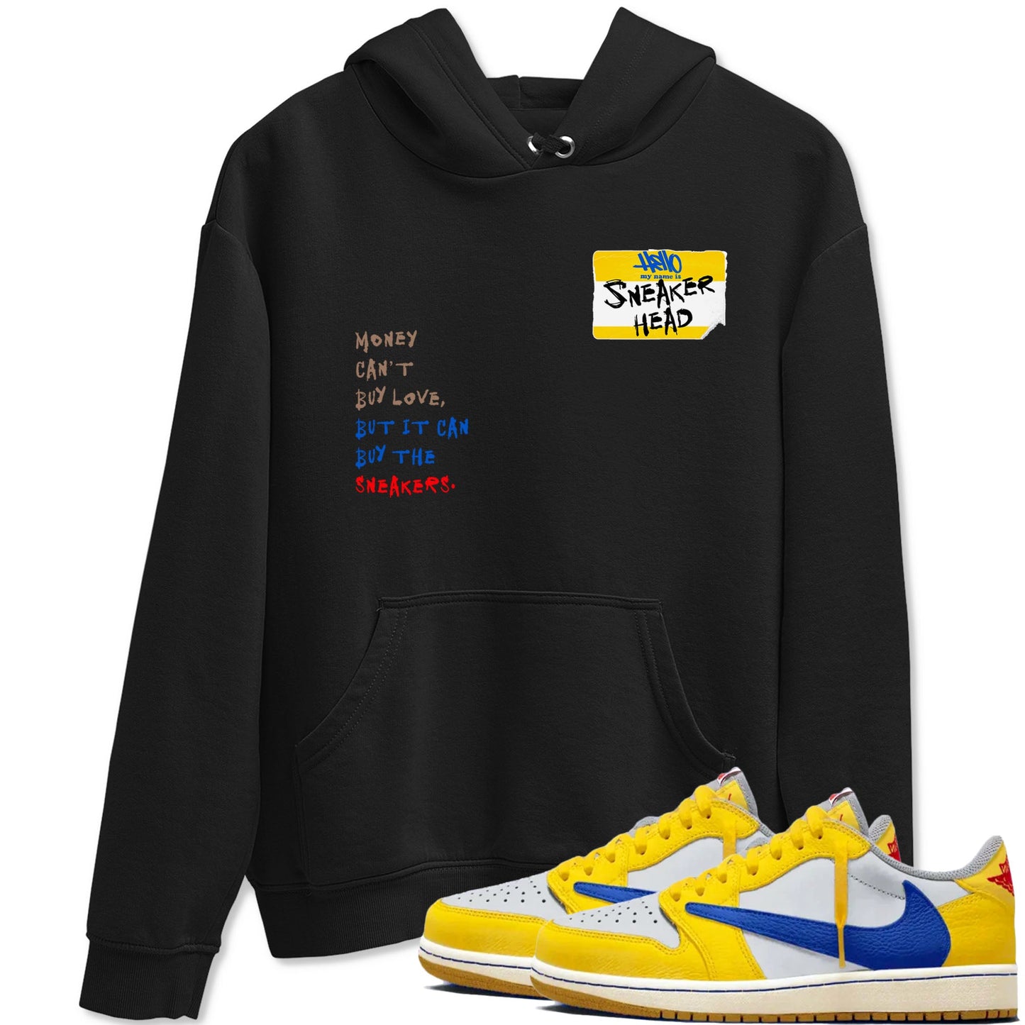 Air Jordan 1 Travis Scott Canary shirt to match jordans Sneakerhead Badge sneaker tees Air Jordan 1 Low x Travis Scott x Canary Drip Gear Zone unisex cotton Black 1 crew neck shirt