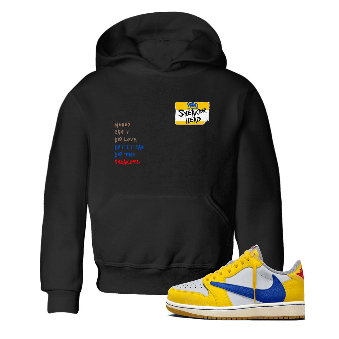 Air Jordan 1 Travis Scott Canary shirt to match jordans Sneakerhead Badge sneaker tees Air Jordan 1 Low x Travis Scott x Canary Drip Gear Zone baby toddler Black 1 cotton Shirt
