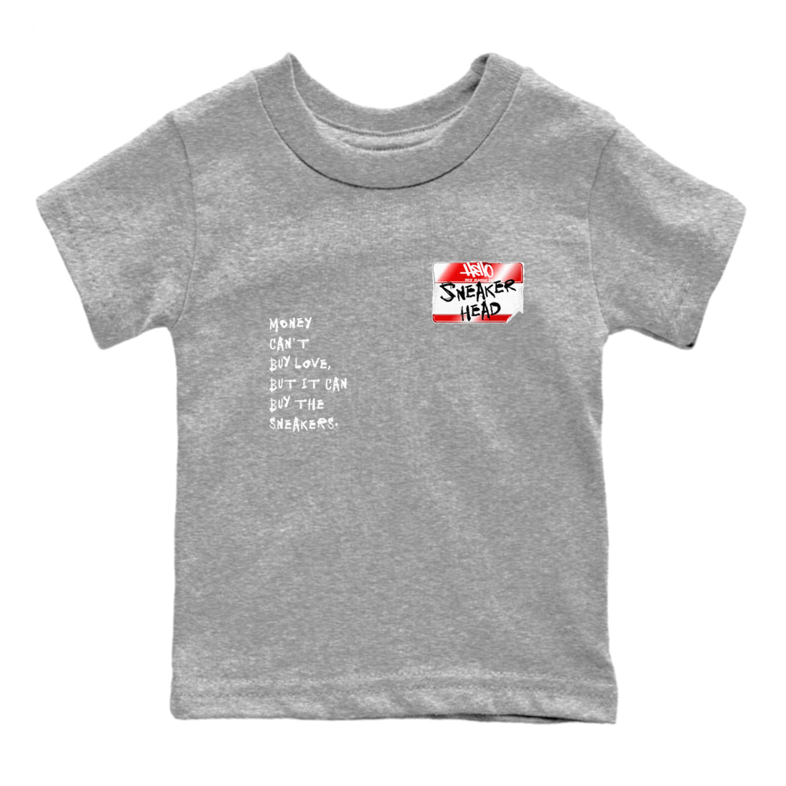 11s Cherry shirts to match jordans Sneakerhead Badge sneaker match tees Air Jordan 11 Retro Cherry match shoes to clothes Drip Gear Zone Youth Baby Heather Grey 2 tee