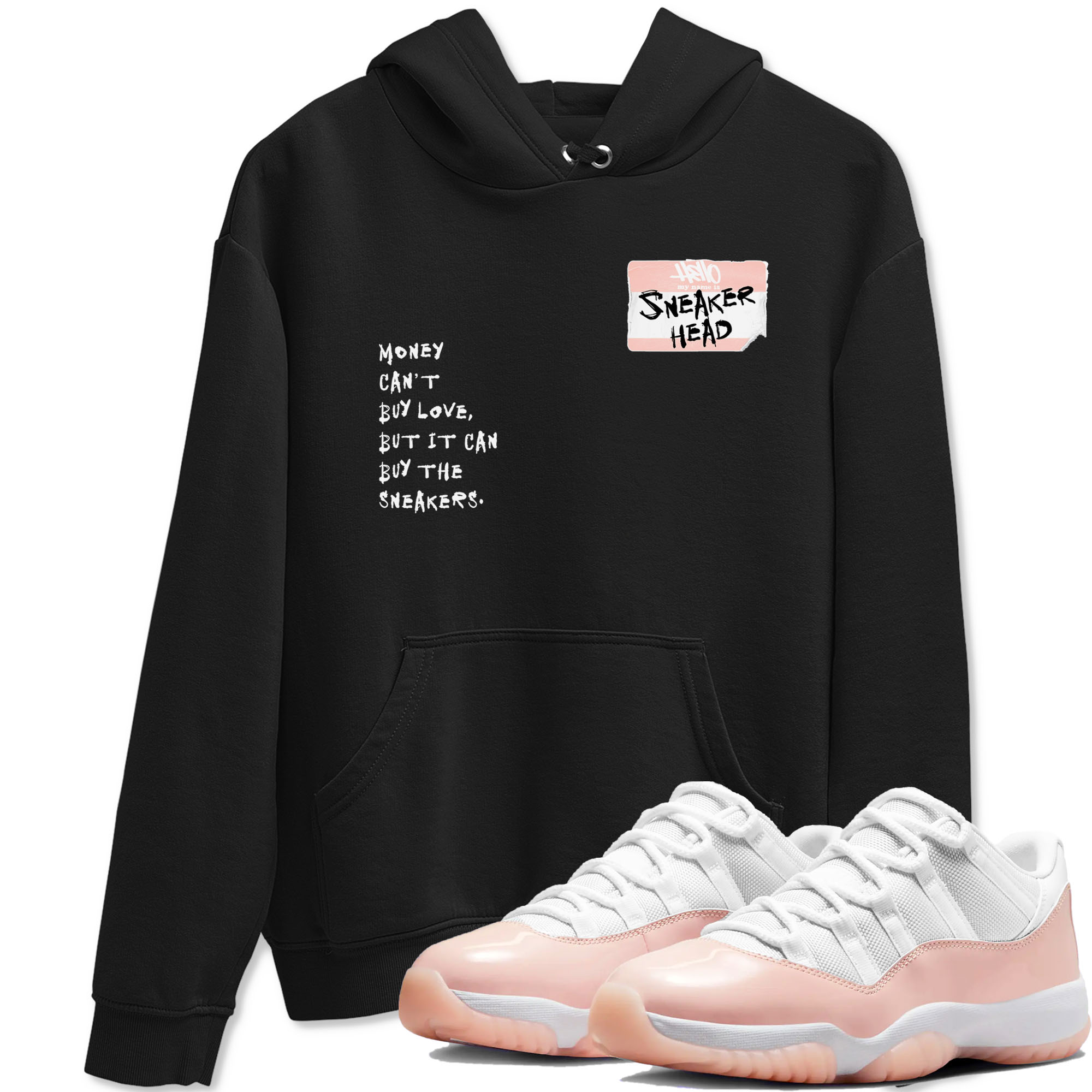 11s Legend Pink shirt to match jordans Sneakerhead Badge sneaker tees Air Jordan 11 Legend Pink Drip Gear Zone unisex cotton Black 1 crew neck shirt