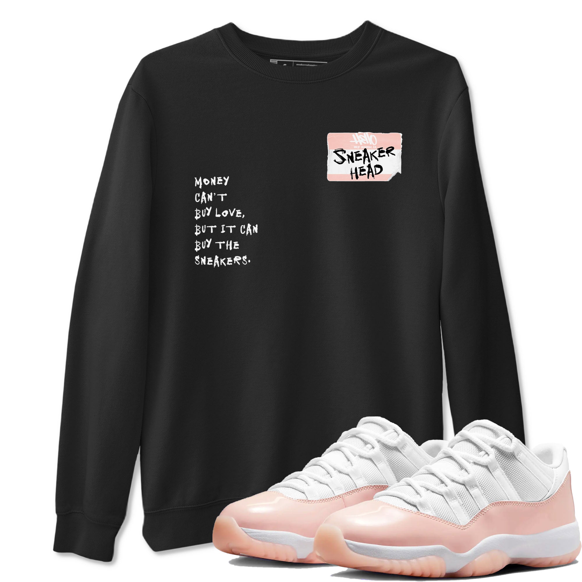 11s Legend Pink shirt to match jordans Sneakerhead Badge sneaker tees Air Jordan 11 Legend Pink Drip Gear Zone unisex cotton Black 1 crew neck shirt