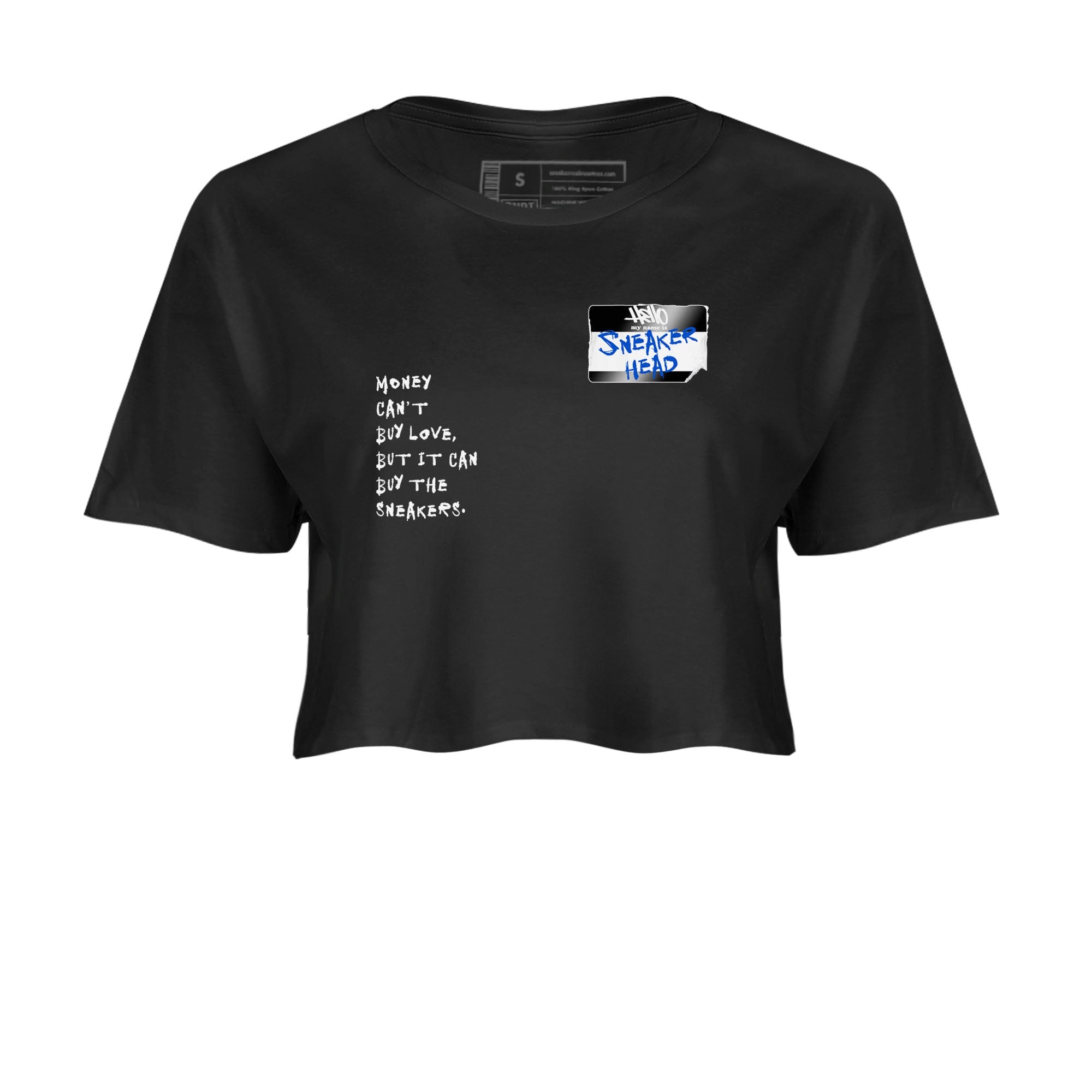 11s Space shirt to match jordans Sneakerhead Badge sneaker tees Air Jordan 11 Space Drip Gear Zone Black 2 crop length shirt