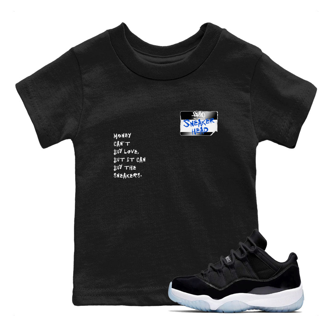 11s Space shirt to match jordans Sneakerhead Badge sneaker tees Air Jordan 11 Space Drip Gear Zone baby toddler Black 1 cotton Shirt