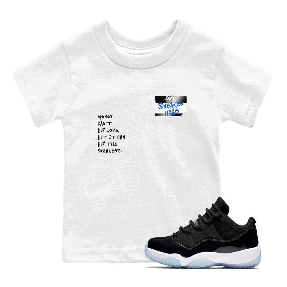 11s Space shirt to match jordans Sneakerhead Badge sneaker tees Air Jordan 11 Space Drip Gear Zone baby toddler White 1 cotton Shirt