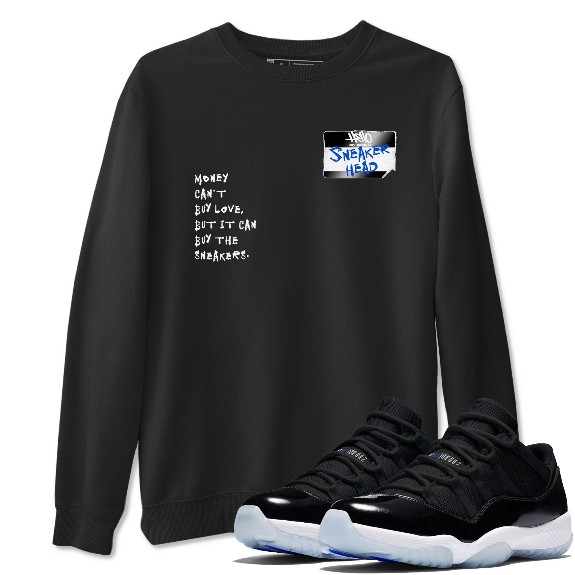 11s Space shirt to match jordans Sneakerhead Badge sneaker tees Air Jordan 11 Space Drip Gear Zone unisex cotton Black 1 crew neck shirt