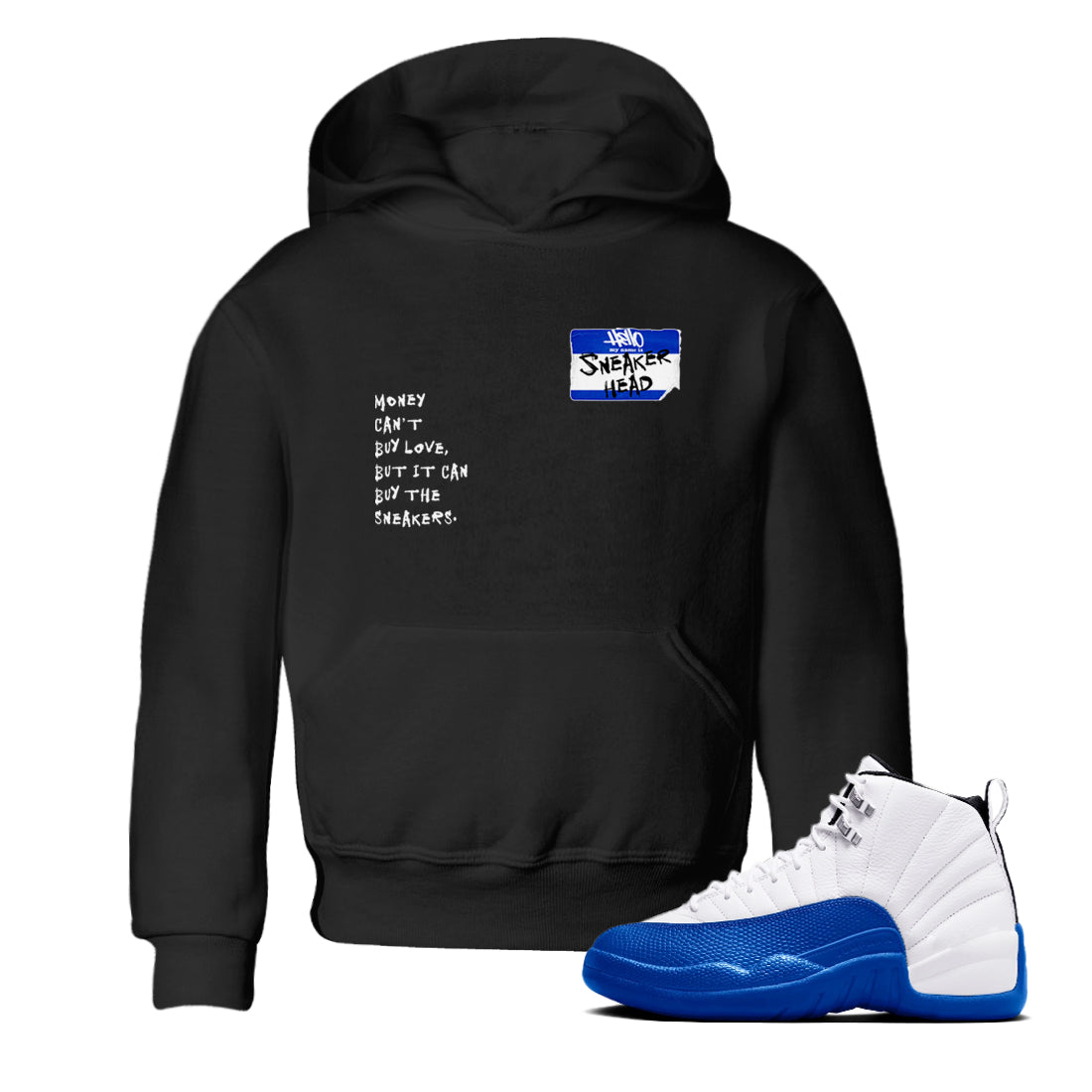 12 Blueberry shirts to match jordans Sneakerhead Badge sneaker match tees Air Jordan 12 Blueberry Drip Gear Zone Youth Baby Black 1 crew neck shirts