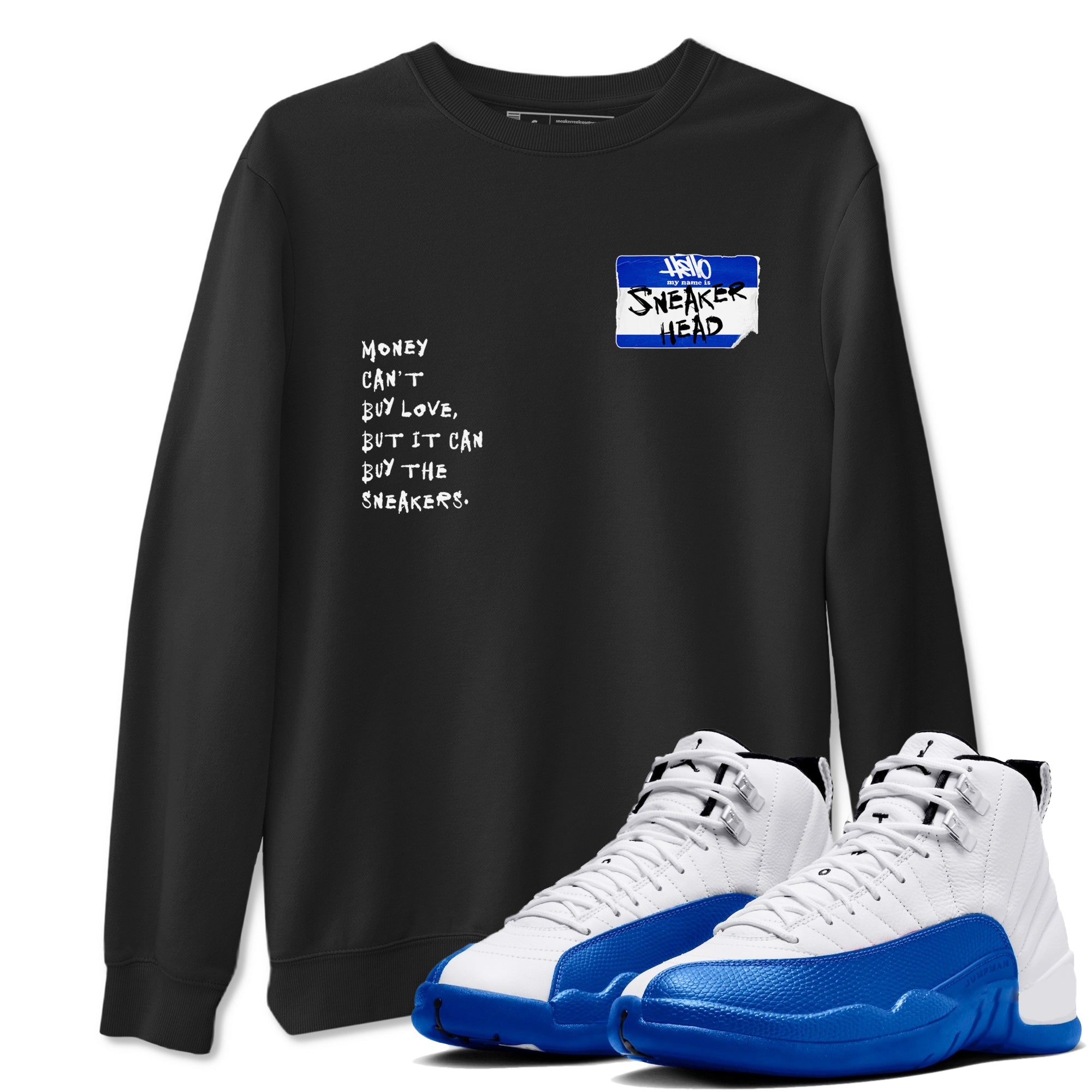 12 Blueberry shirts to match jordans Sneakerhead Badge sneaker match tees Air Jordan 12 Blueberry Drip Gear Zone unisex cotton Black 1 crew neck shirts