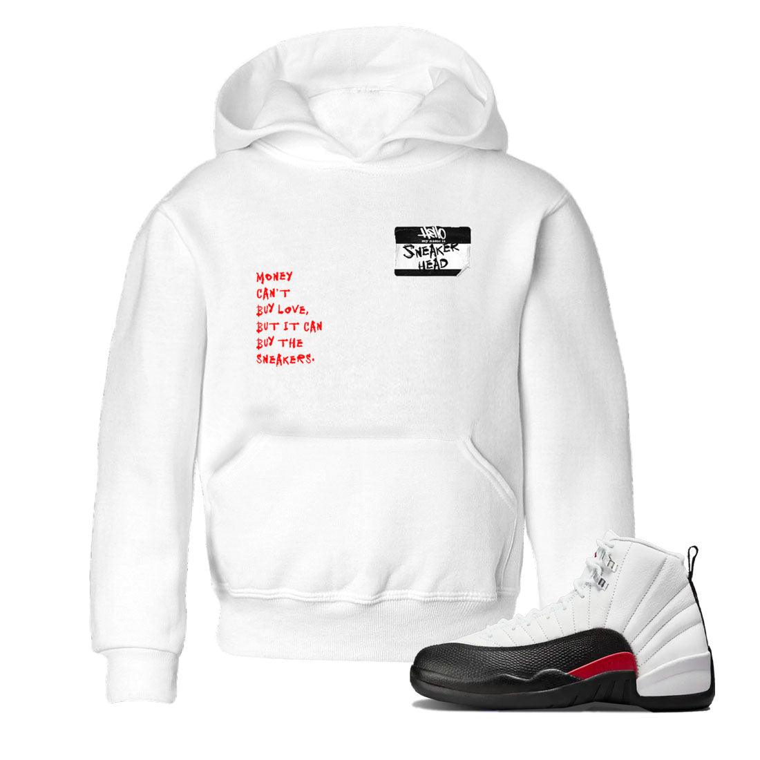 Air Jordan 12 Red Taxi shirts to match jordans Sneakerhead Badge sneaker match tees 12s Red Taxi Drip Gear Zone baby toddler White 1 cotton Shirt