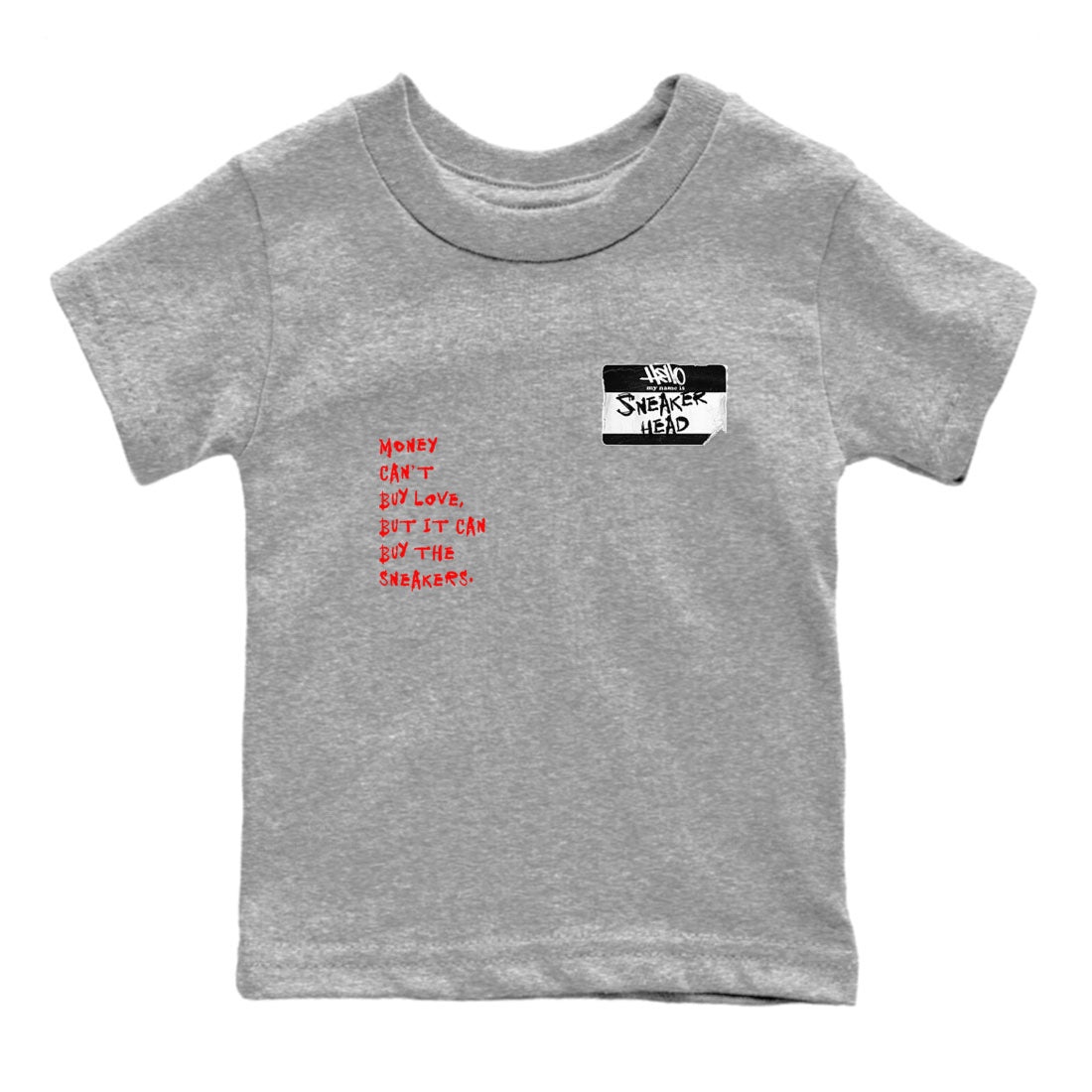 Air Jordan 12 Red Taxi shirts to match jordans Sneakerhead Badge sneaker match tees 12s Red Taxi Drip Gear Zone baby toddler Heather Grey 2 cotton Shirt