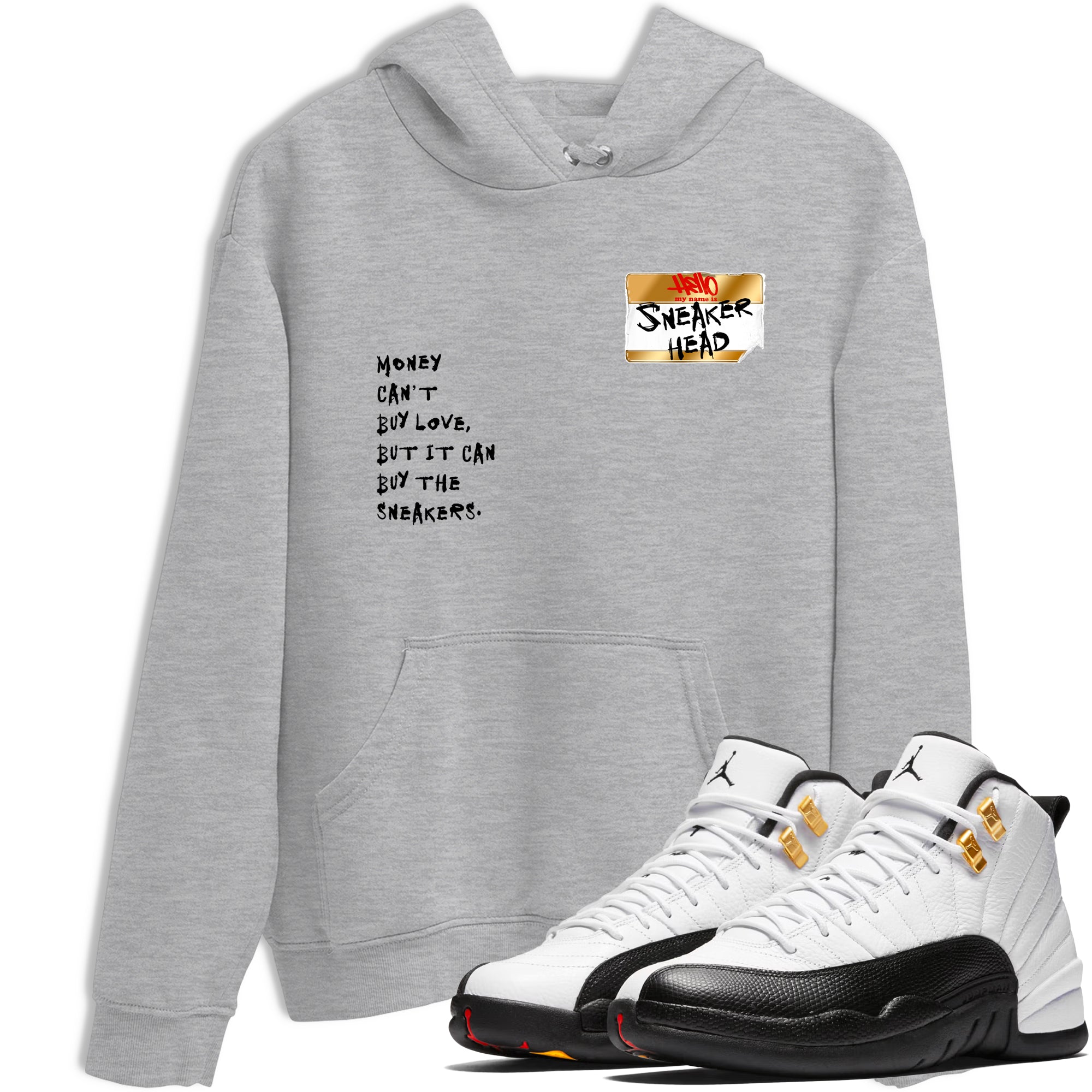 Sneaker Threads  Sneaker Tees To Match Air Jordan 12 Taxi  Sneakerhead Badge Graphic Tee Heather Grey 1. Perfect for Jordan releases 2025 colorways.
