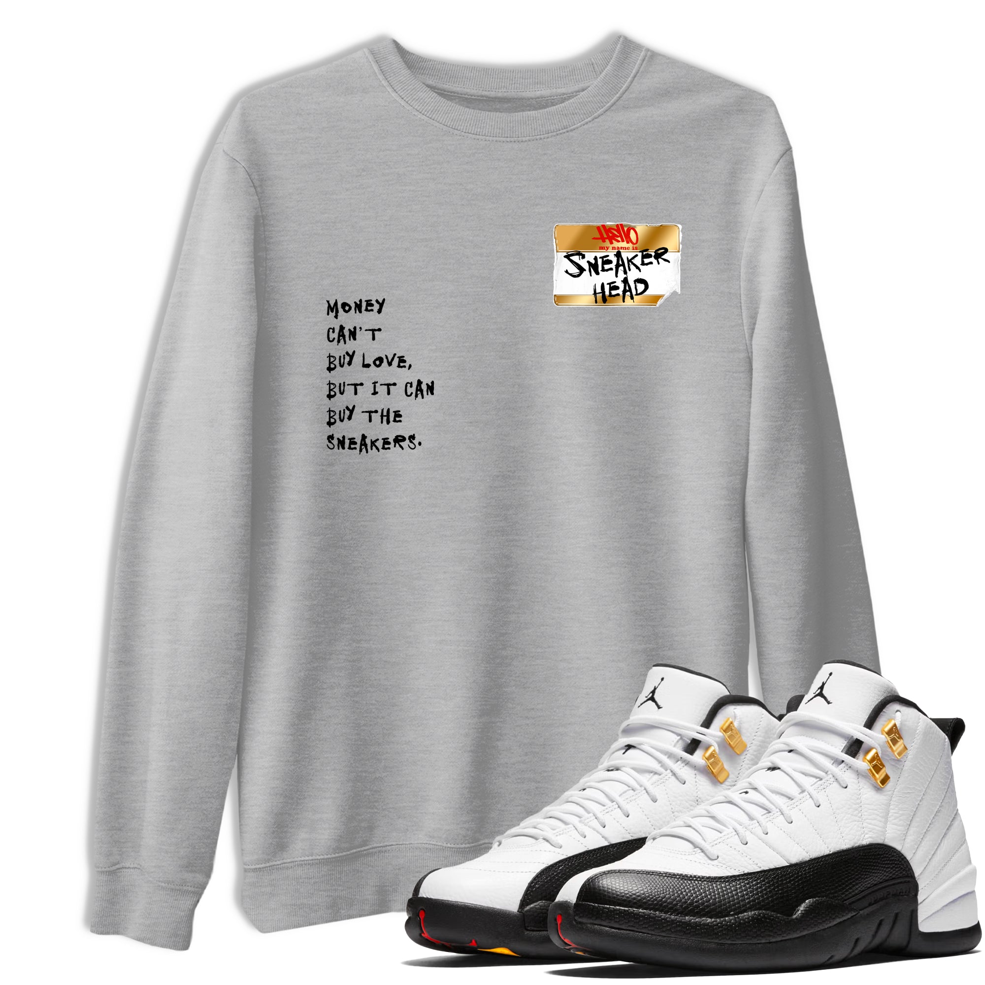 Sneaker Threads  Sneaker Tees To Match Air Jordan 12 Taxi  Sneakerhead Badge Graphic Tee Heather Grey 1. Perfect for Jordan releases 2025 colorways.