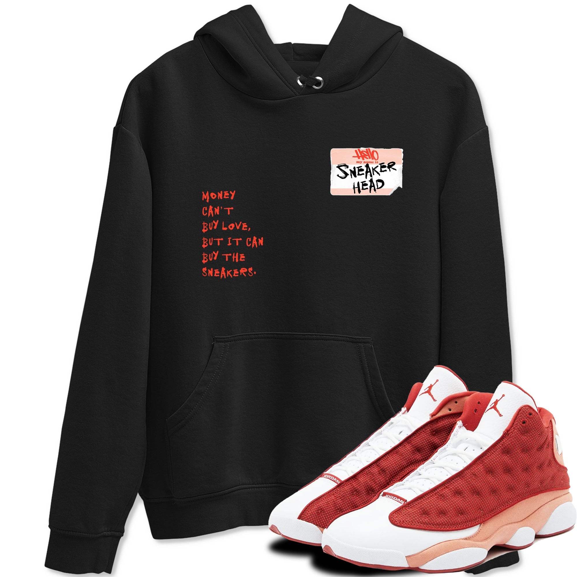 AJ13 Dune Red shirts to match jordans Sneakerhead Badge sneaker match tees Air Jordan 13 Dune Red Drip Gear Zone streetwear brand Black 1 unisex cotton tee