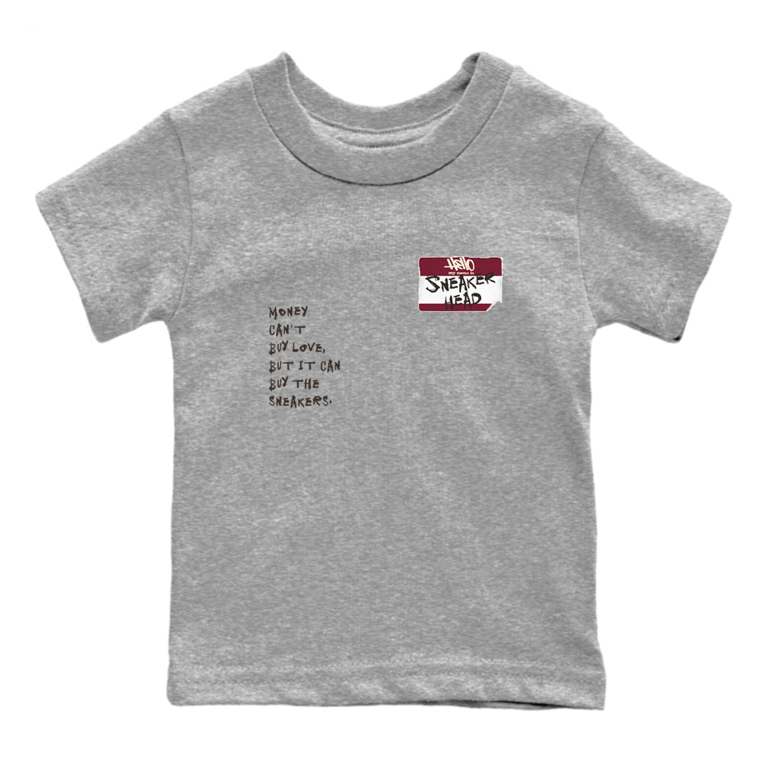 A Ma Maniére x Air Jordan 3 "Burgundy Crush" to match jordans Sneakerhead Badge sneaker match tees Air Jordan 3 A Ma Maniere x Burgundy Crush Drip Gear Zone streetwear brand Baby and Youth Heather Grey 2 cotton tee
