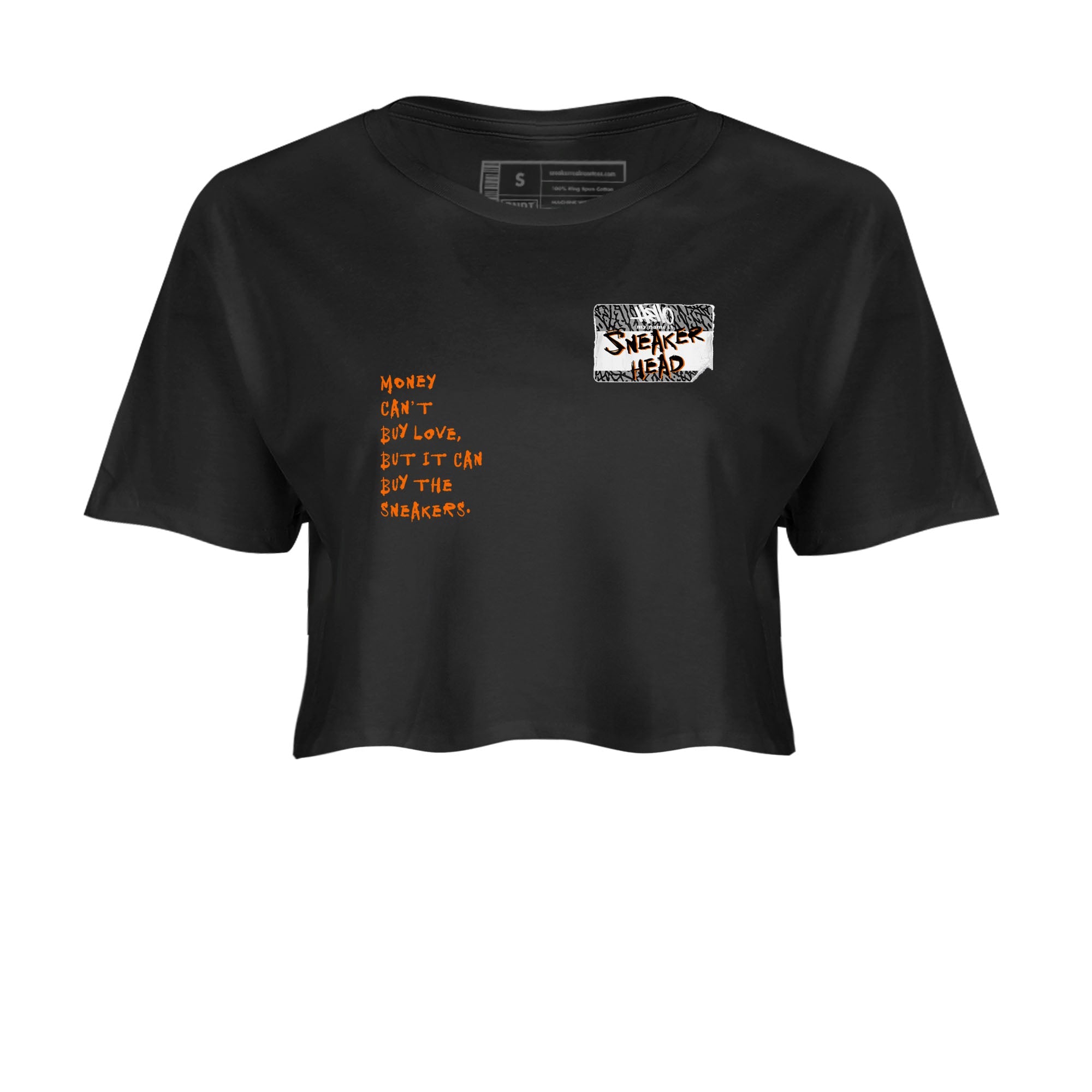 3s Georgia Peach shirt to match jordans Sneakerhead Badge sneaker tees Air Jordan 3 Georgia Peach Drip Gear Zone Black 2 crop length shirt