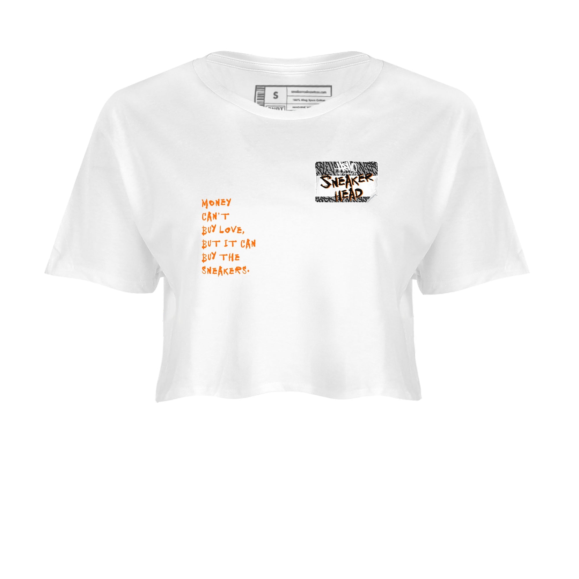 3s Georgia Peach shirt to match jordans Sneakerhead Badge sneaker tees Air Jordan 3 Georgia Peach Drip Gear Zone White 2 crop length shirt