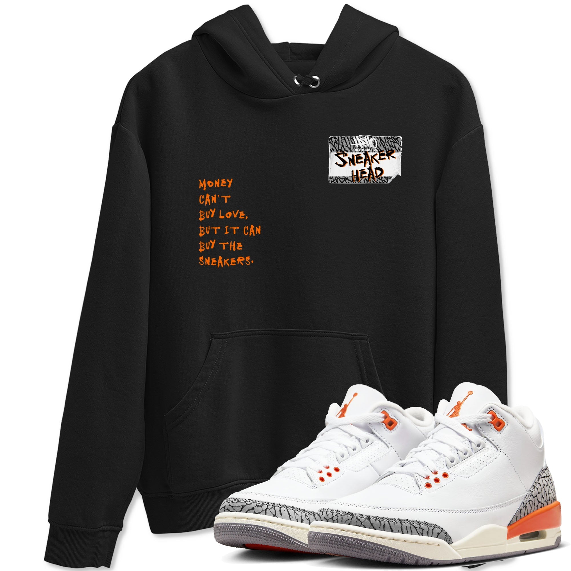 3s Georgia Peach shirt to match jordans Sneakerhead Badge sneaker tees Air Jordan 3 Georgia Peach Drip Gear Zone unisex cotton Black 1 crew neck shirt
