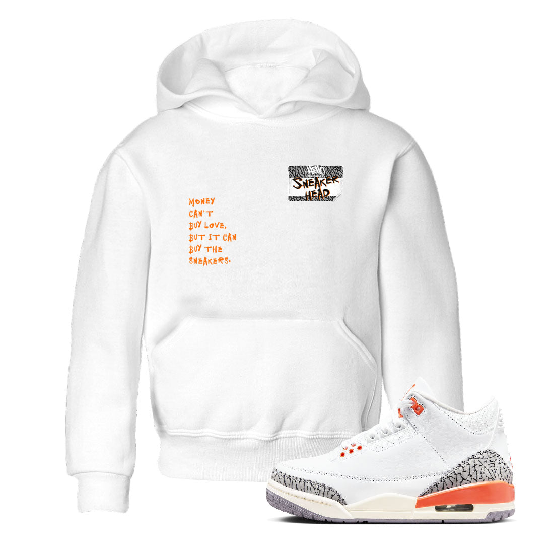 3s Georgia Peach shirt to match jordans Sneakerhead Badge sneaker tees Air Jordan 3 Georgia Peach Drip Gear Zone baby toddler White 1 cotton Shirt