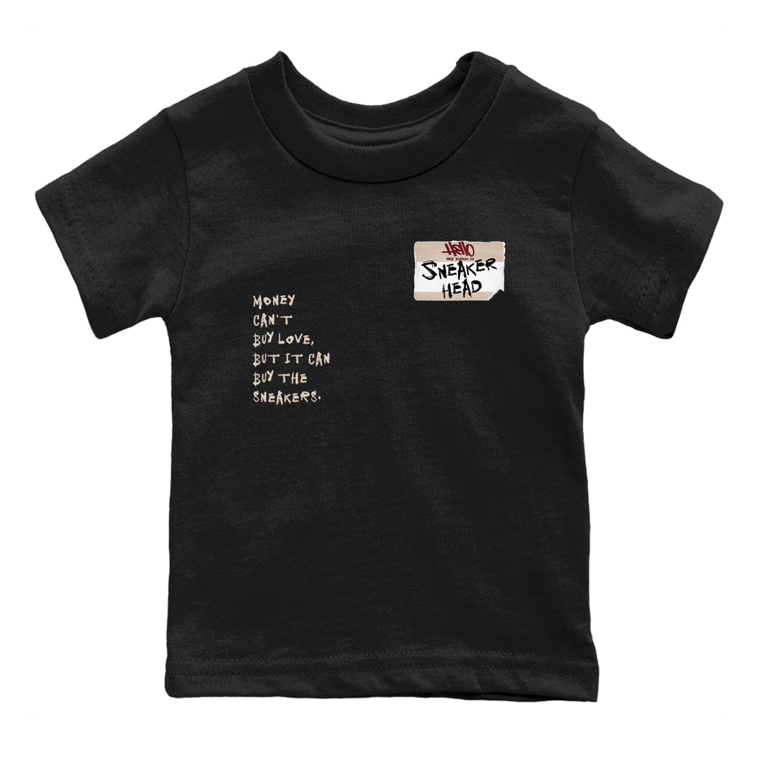 4s A Ma Maniere x Fossil Stone shirts to match jordans Sneakerhead Badge sneaker match tees Air Jordan 4 A Ma Maniere x Fossil Stone match shoes to clothes Drip Gear Zone Youth Baby Black 2 tee
