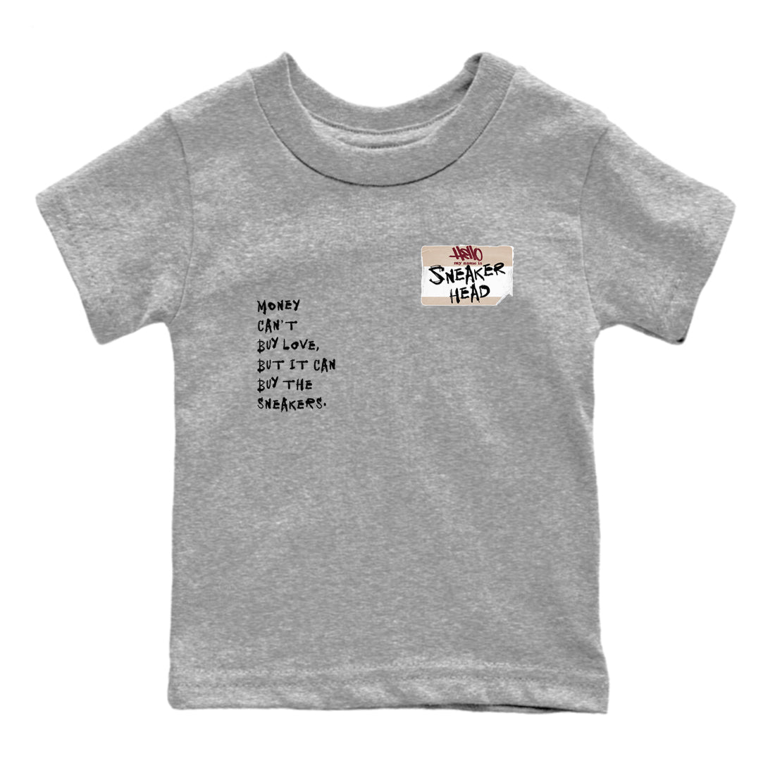 4s A Ma Maniere x Fossil Stone shirts to match jordans Sneakerhead Badge sneaker match tees Air Jordan 4 A Ma Maniere x Fossil Stone match shoes to clothes Drip Gear Zone Youth Baby Heather Grey 2 tee