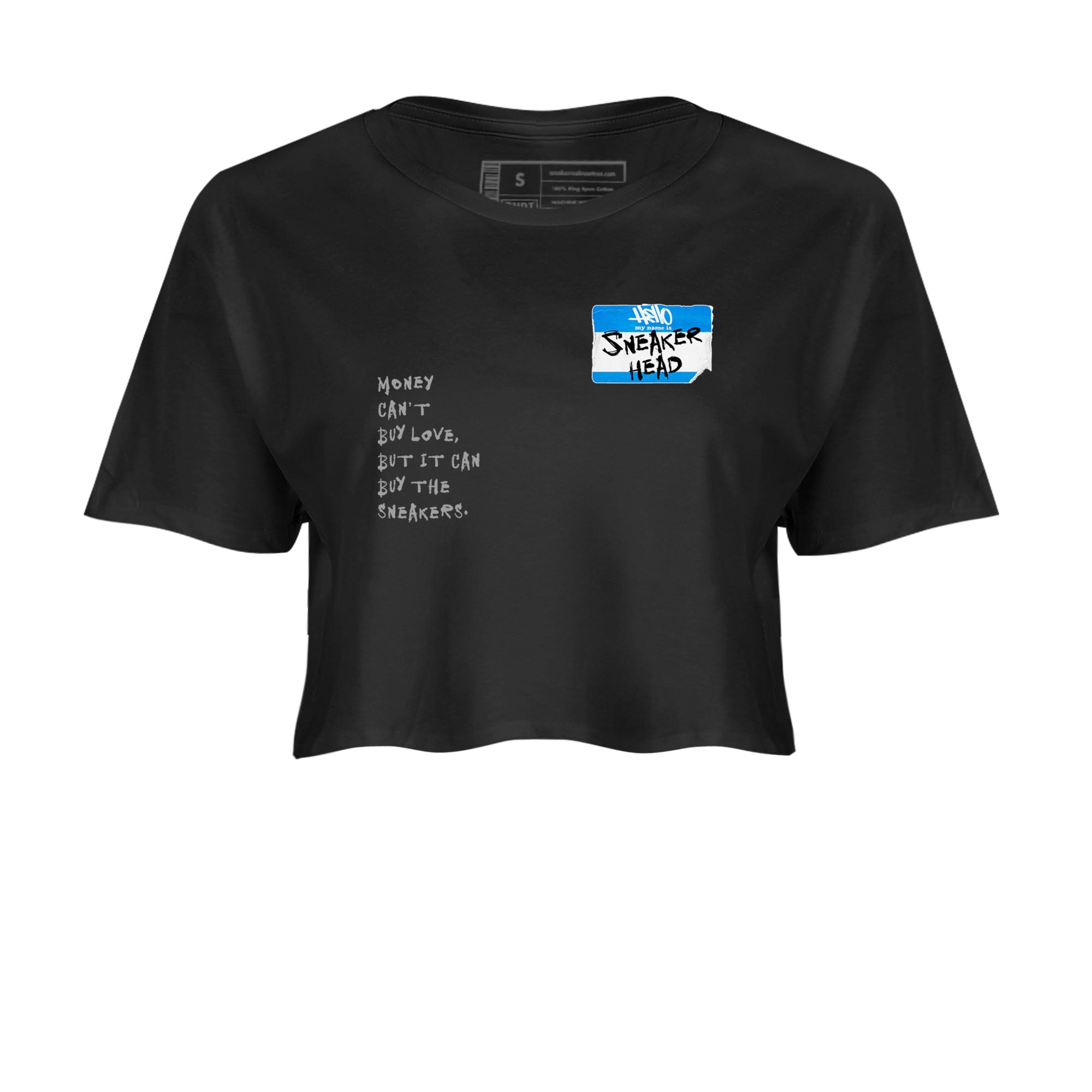 Air Jordan 4 Retro Military Blue shirt to match jordans Sneakerhead Badge sneaker tees AJ4 Military Blue Drip Gear Zone Black 2 crop length shirt