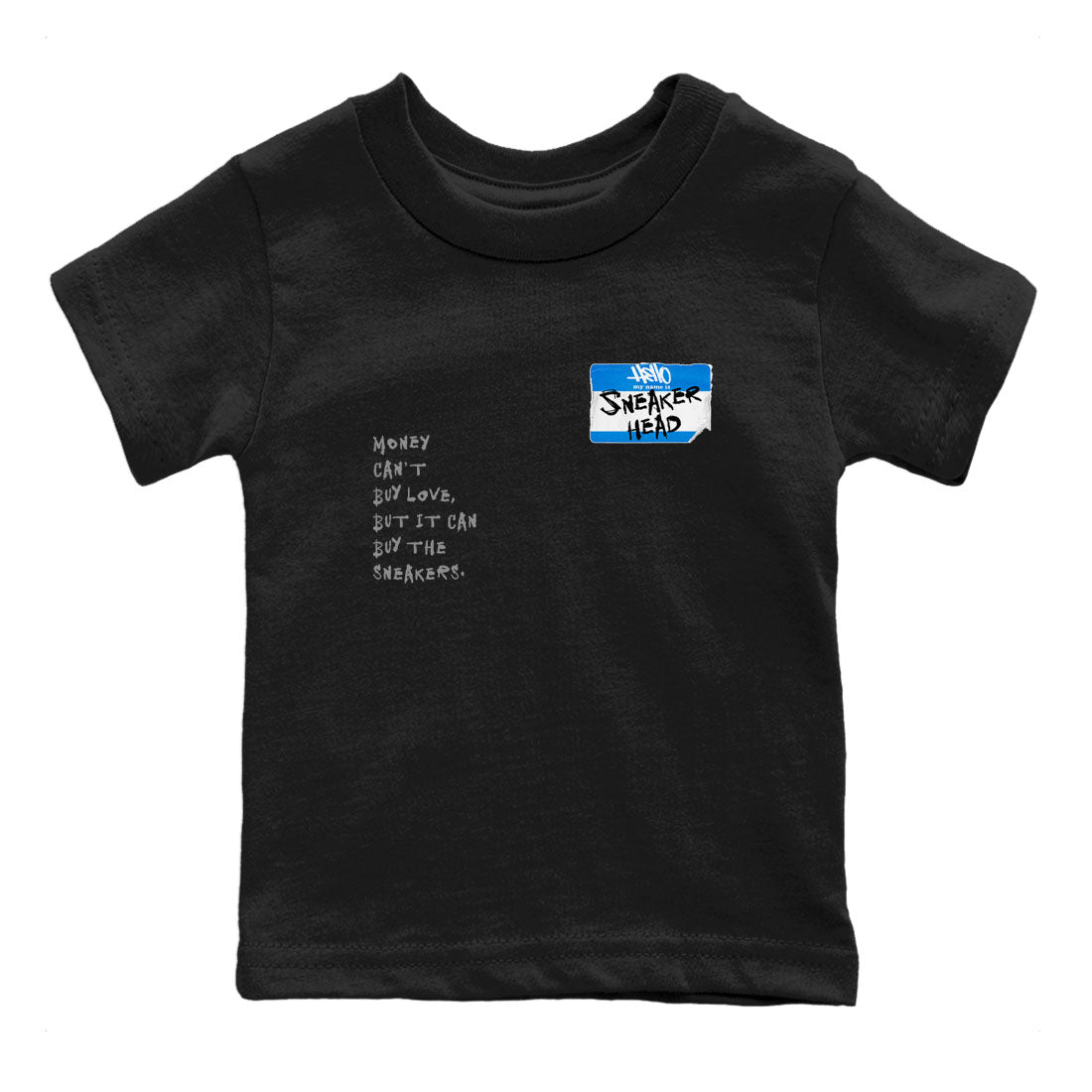 Air Jordan 4 Retro Military Blue shirt to match jordans Sneakerhead Badge sneaker tees AJ4 Military Blue Drip Gear Zone baby toddler Black 2 cotton Shirt