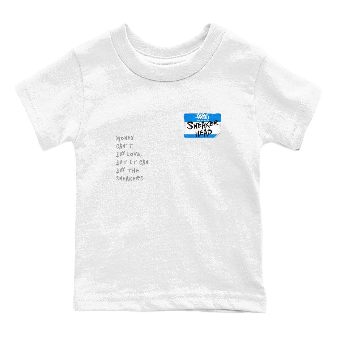 Air Jordan 4 Retro Military Blue shirt to match jordans Sneakerhead Badge sneaker tees AJ4 Military Blue Drip Gear Zone baby toddler White 2 cotton Shirt