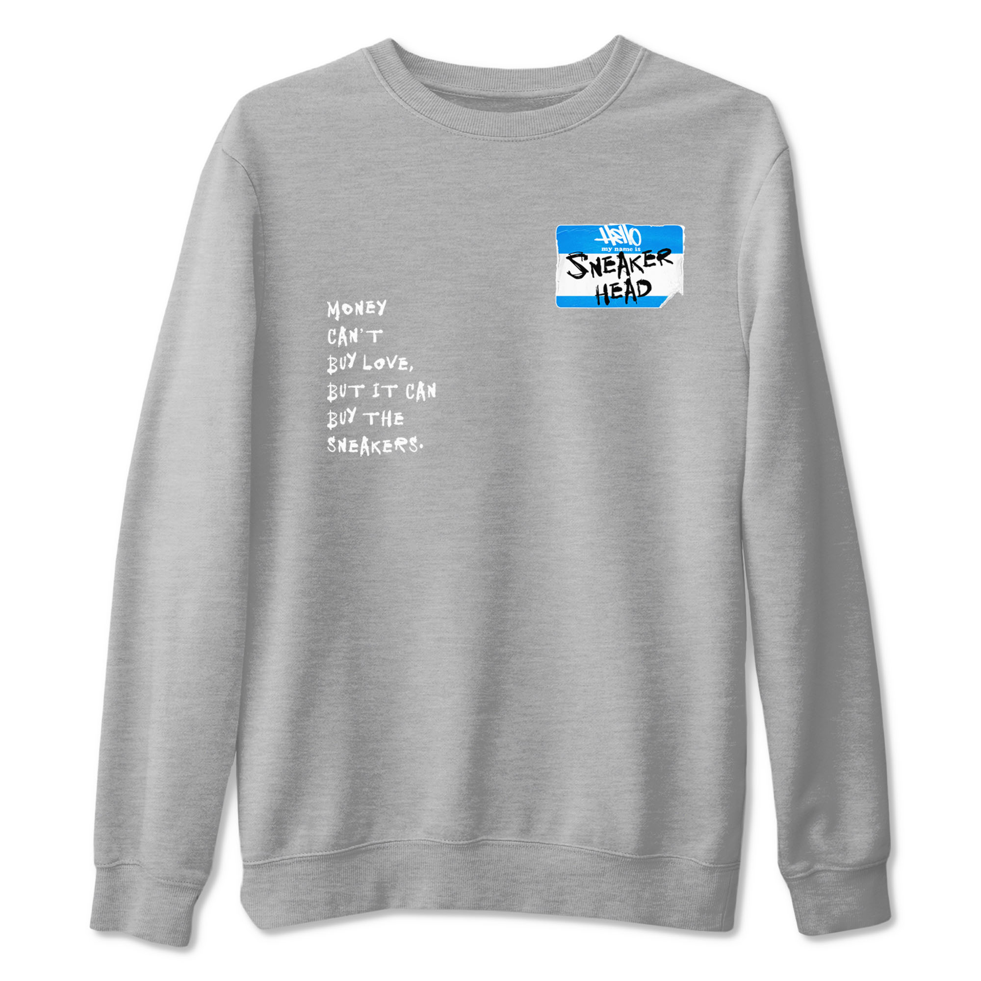 Air Jordan 4 Retro Military Blue shirt to match jordans Sneakerhead Badge sneaker tees AJ4 Military Blue Drip Gear Zone unisex cotton Heather Grey 2 crew neck shirt