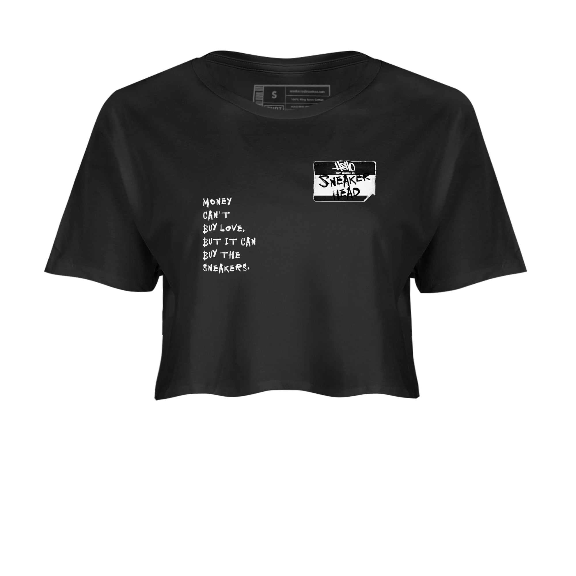 Air Jordan 4 White Thunder shirts to match jordans Sneakerhead Badge sneaker match tees Air Jordan 4 Retro White Thunder Drip Gear Zone streetwear brand Black 2 crop tee