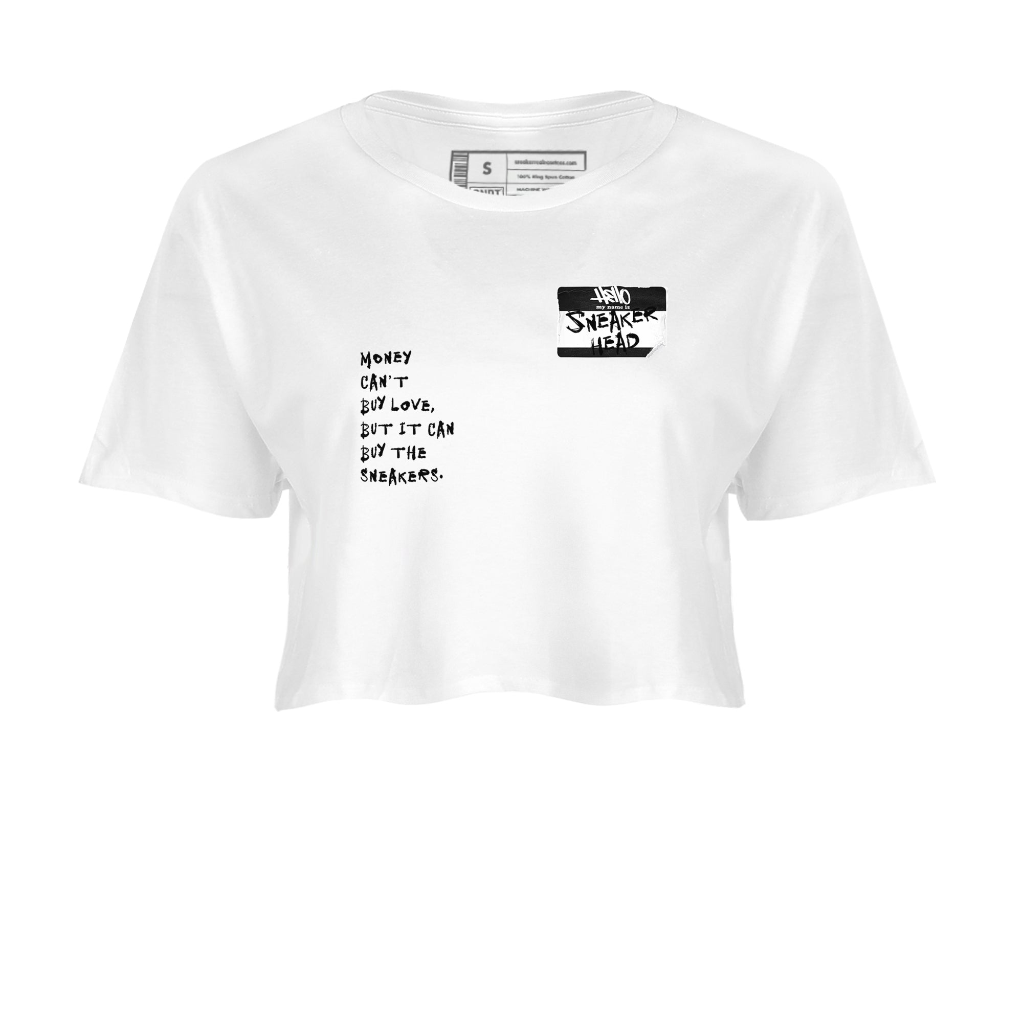 Air Jordan 4 White Thunder shirts to match jordans Sneakerhead Badge sneaker match tees Air Jordan 4 Retro White Thunder Drip Gear Zone streetwear brand White 2 crop tee