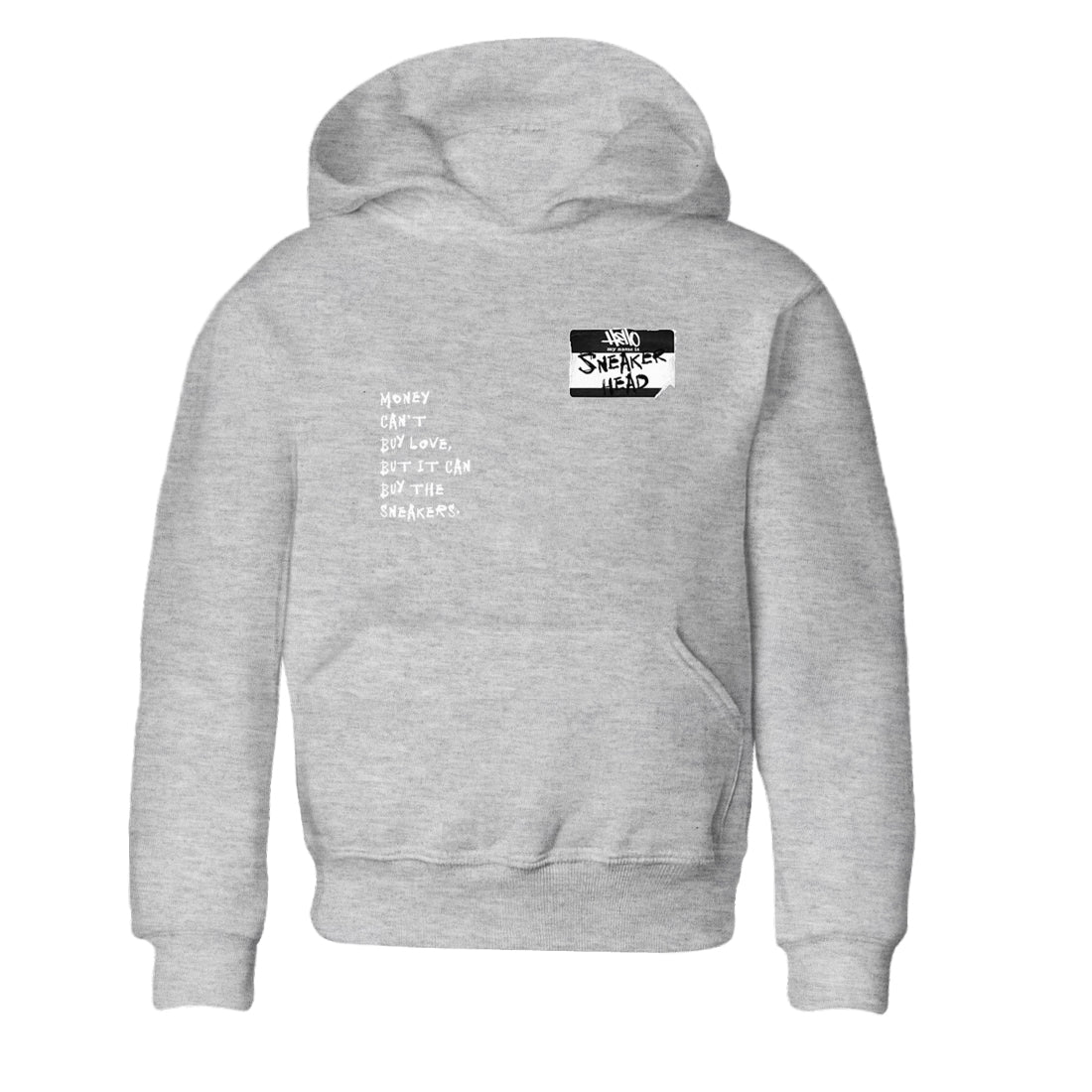 Air Jordan 4 White Thunder shirts to match jordans Sneakerhead Badge sneaker match tees Air Jordan 4 Retro White Thunder Drip Gear Zone streetwear brand Baby and Youth Heather Grey 2 cotton tee