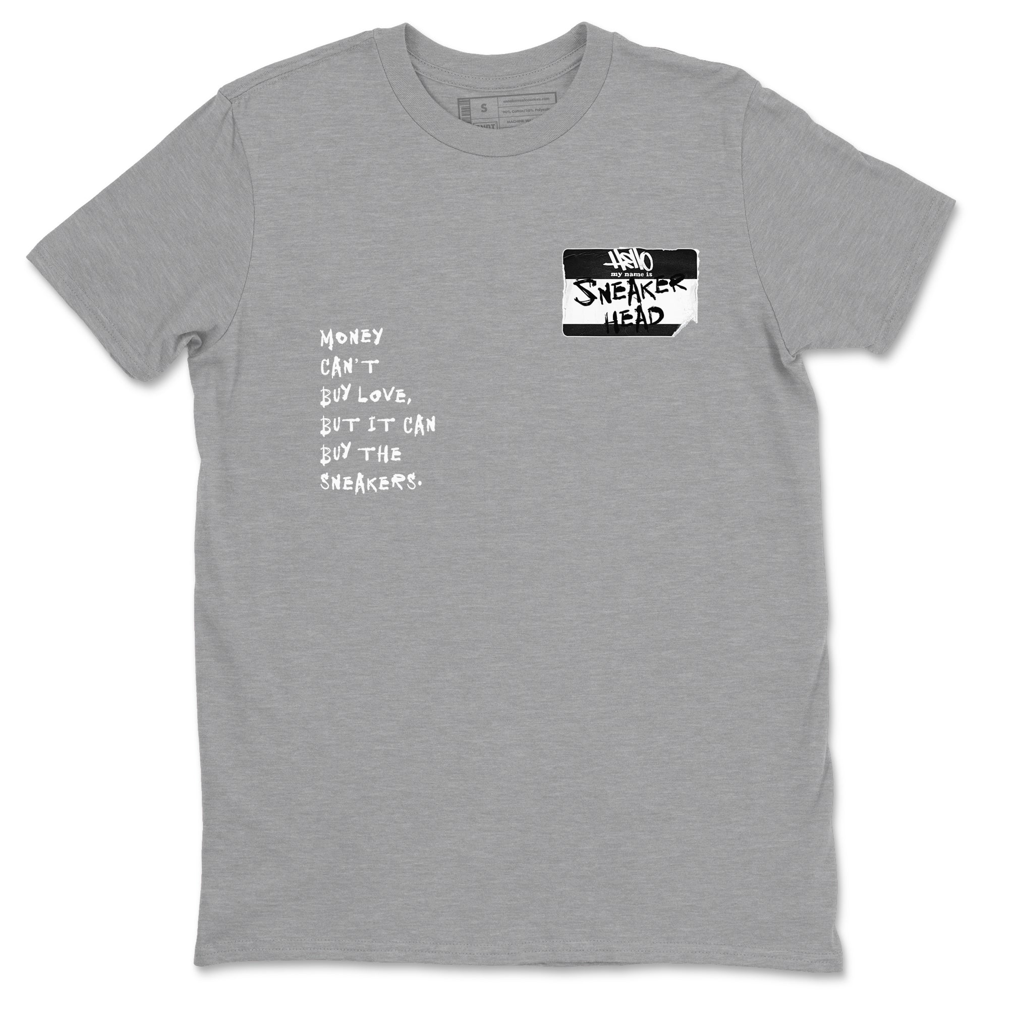 Air Jordan 4 White Thunder shirts to match jordans Sneakerhead Badge sneaker match tees Air Jordan 4 Retro White Thunder Drip Gear Zone streetwear brand Heather Grey 2 unisex cotton tee