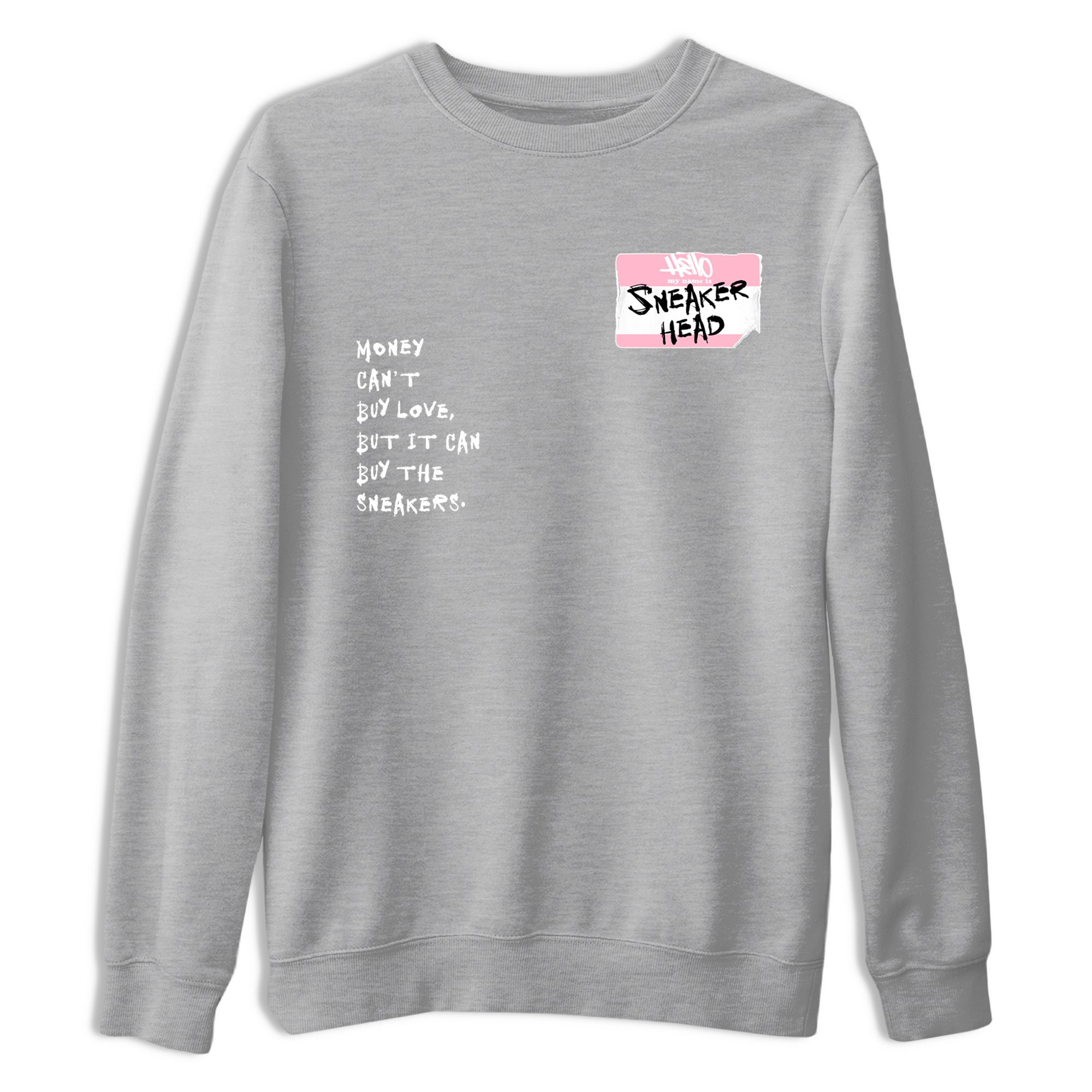 Sneaker Threads Sneaker Tees To Match Air Jordan 5 Medium Soft Pink Shoes Sneakerhead Badge Tee Heather Grey 2
