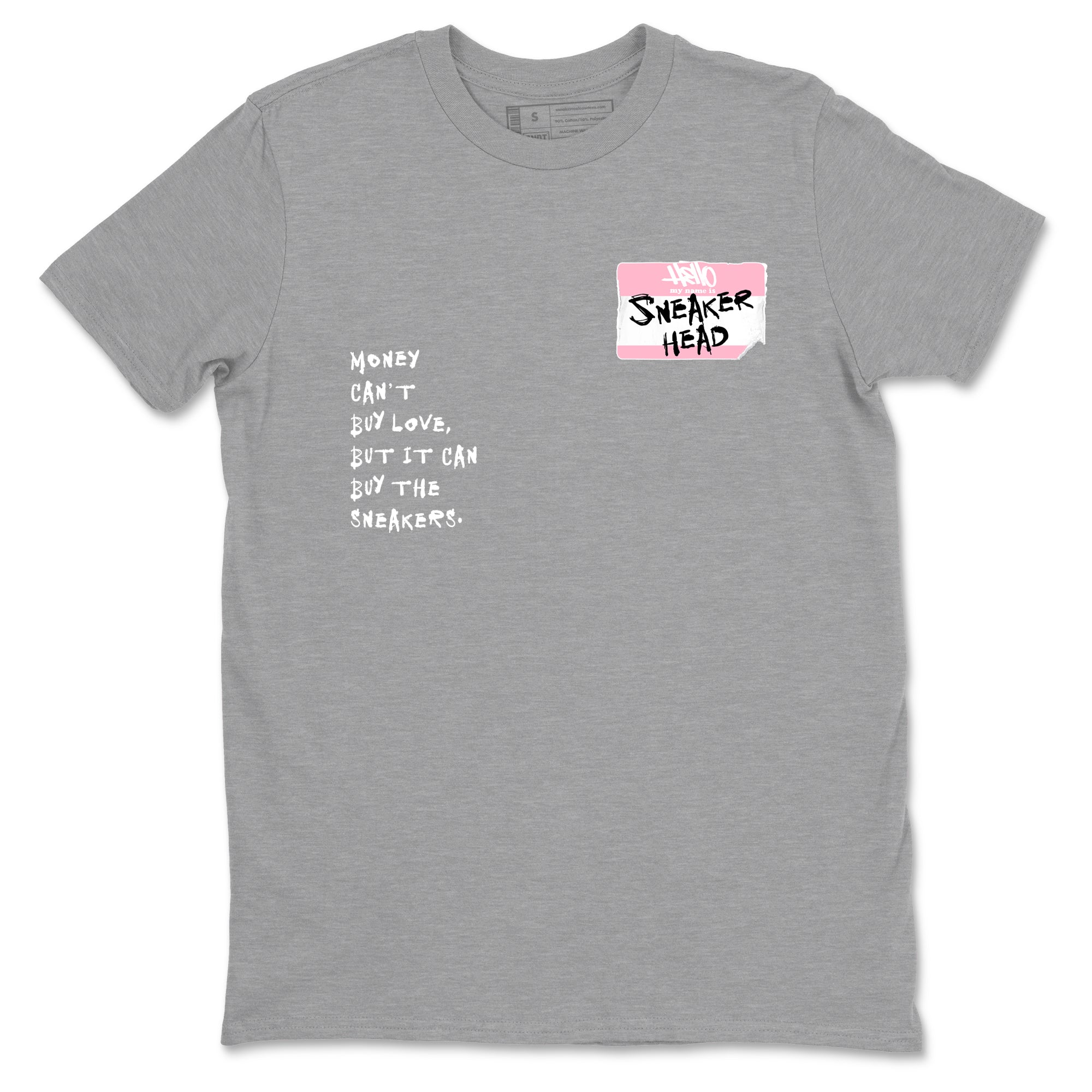 Sneaker Threads Sneaker Tees To Match Air Jordan 5 Medium Soft Pink Shoes Sneakerhead Badge Tee Heather Grey 2