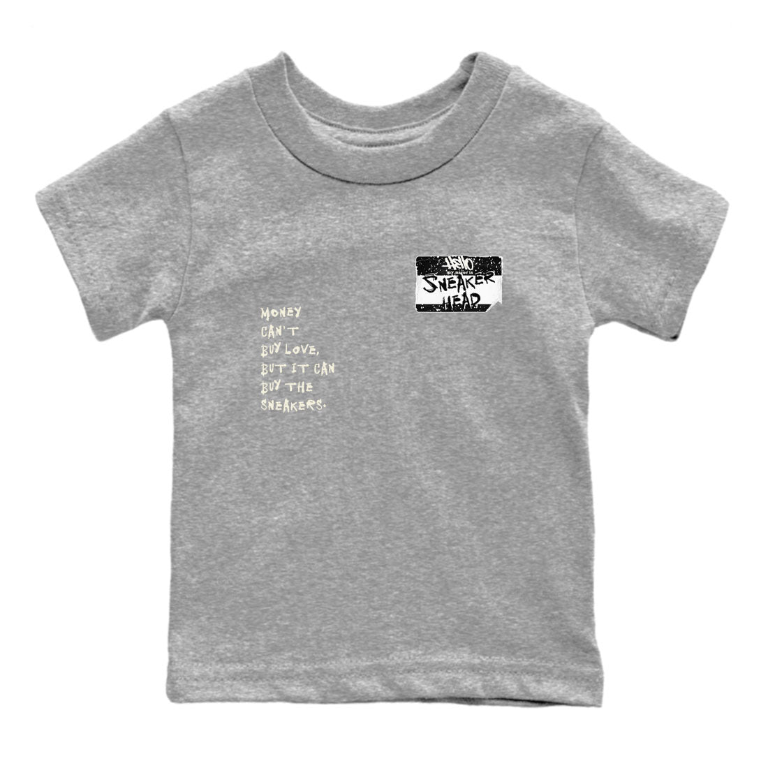 5s Sail shirt to match jordans Sneakerhead Badge sneaker tees Air Jordan 5 Sail Drip Gear Zone baby toddler Heather Grey 2 cotton Shirt