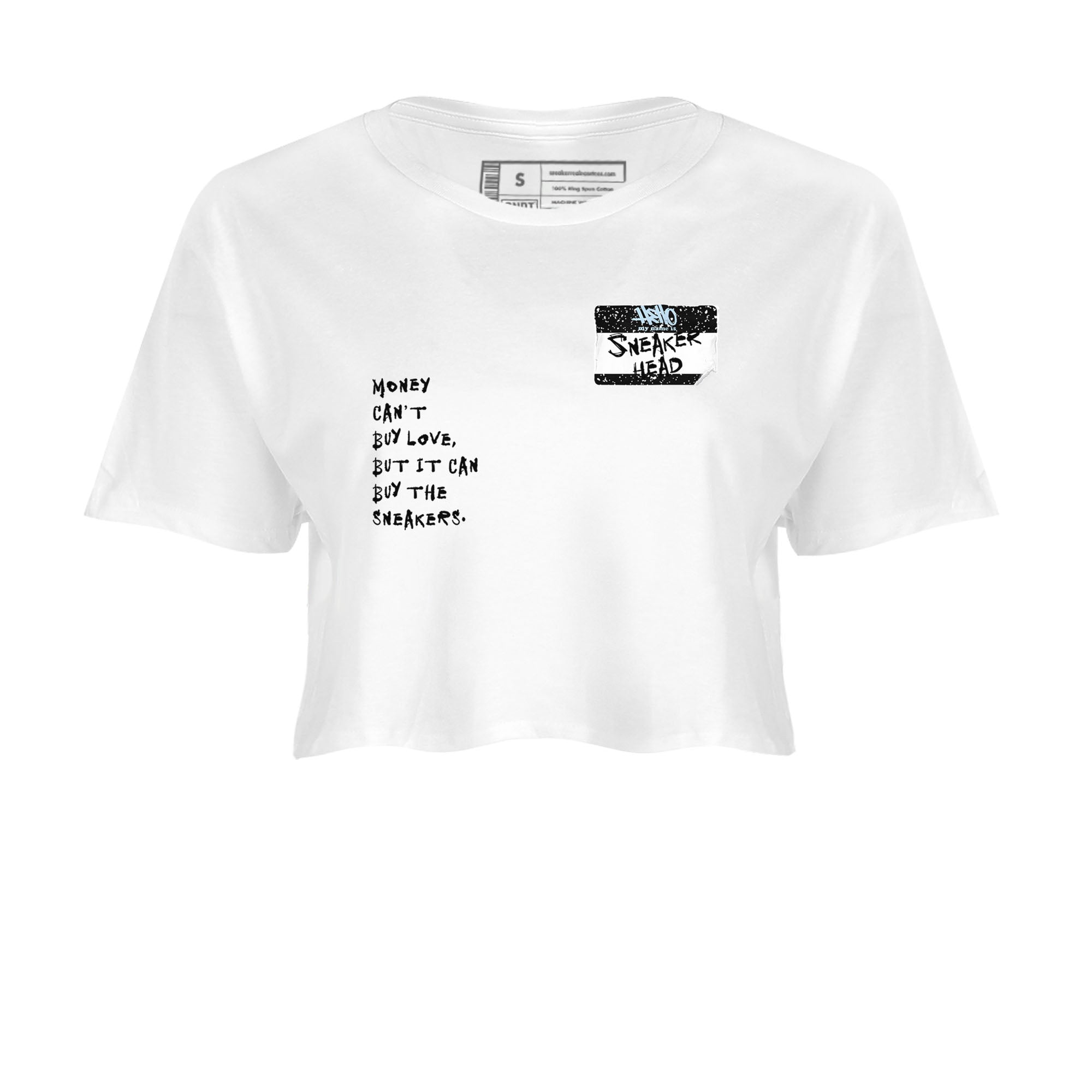 6s White Black shirt to match jordans Sneakerhead Badge sneaker tees Air Jordan 6 White Black Drip Gear Zone White 2 crop length shirt